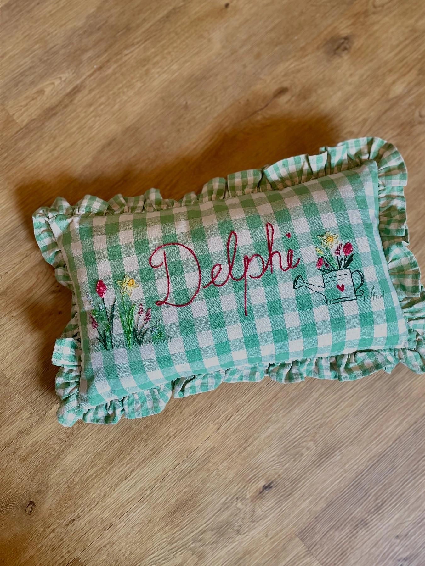 'Made for Makerville' Embroidered Cushion