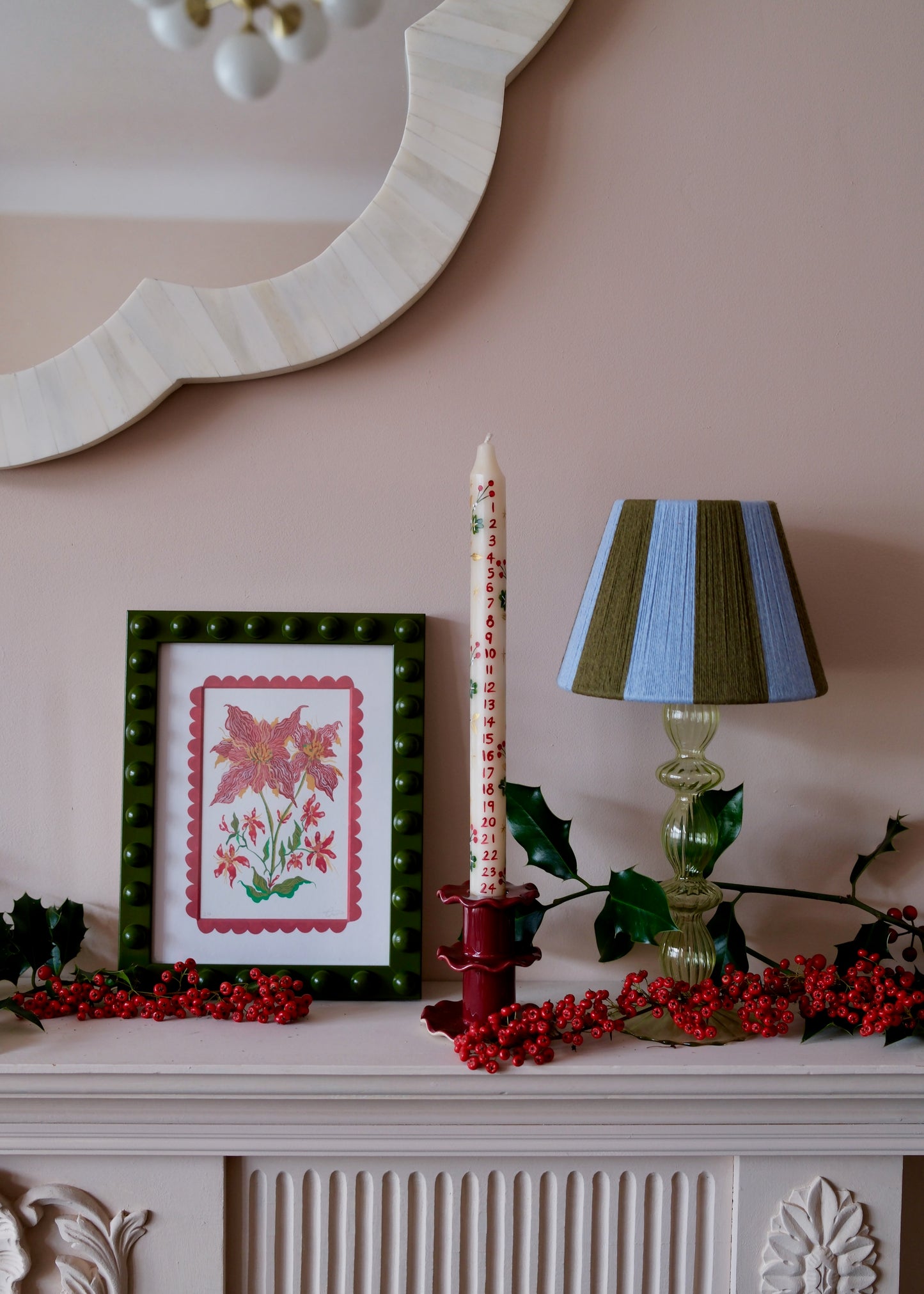 Poinsettia Framed Original Art