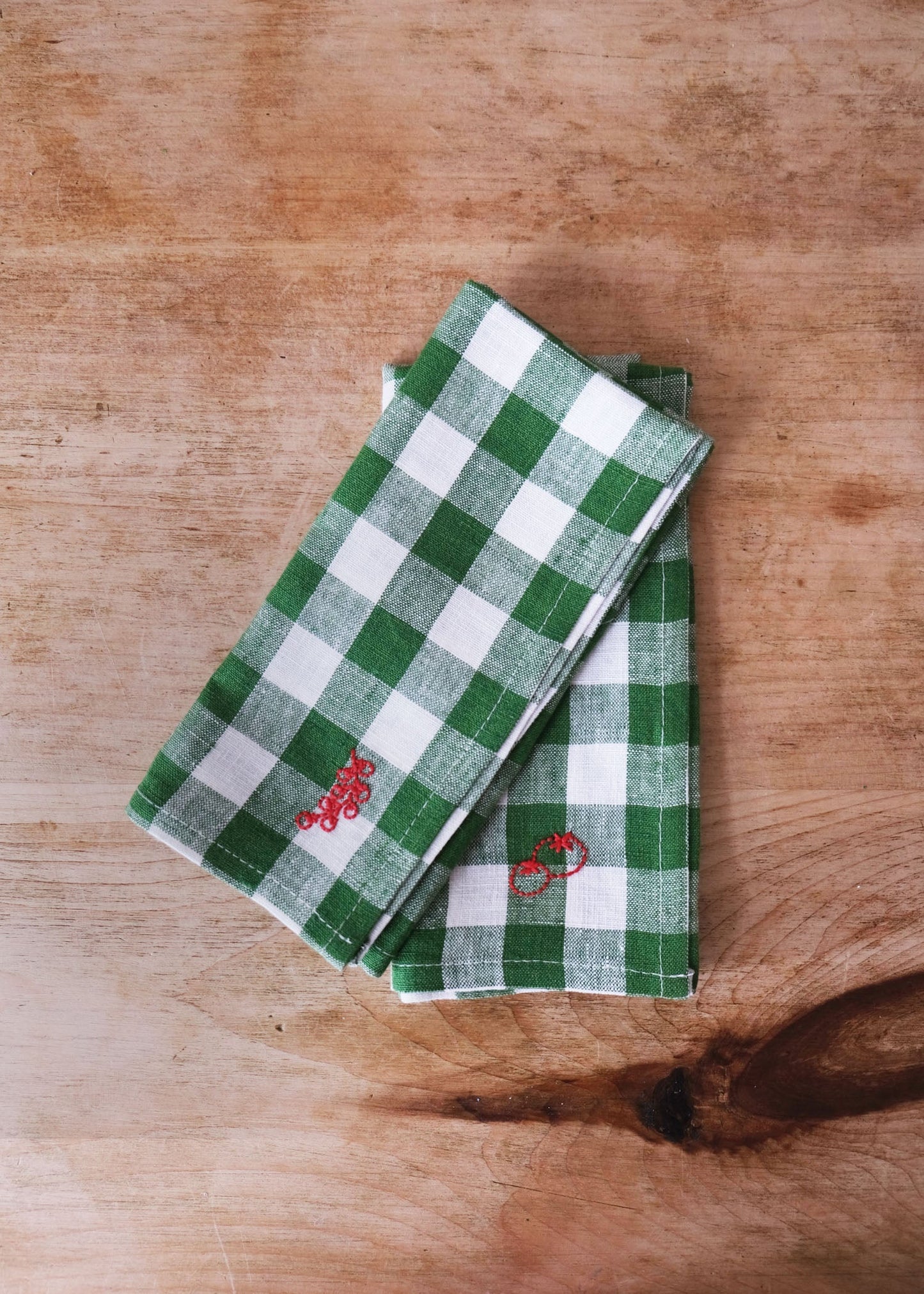 Gingham Tomato Napkin Set of 2