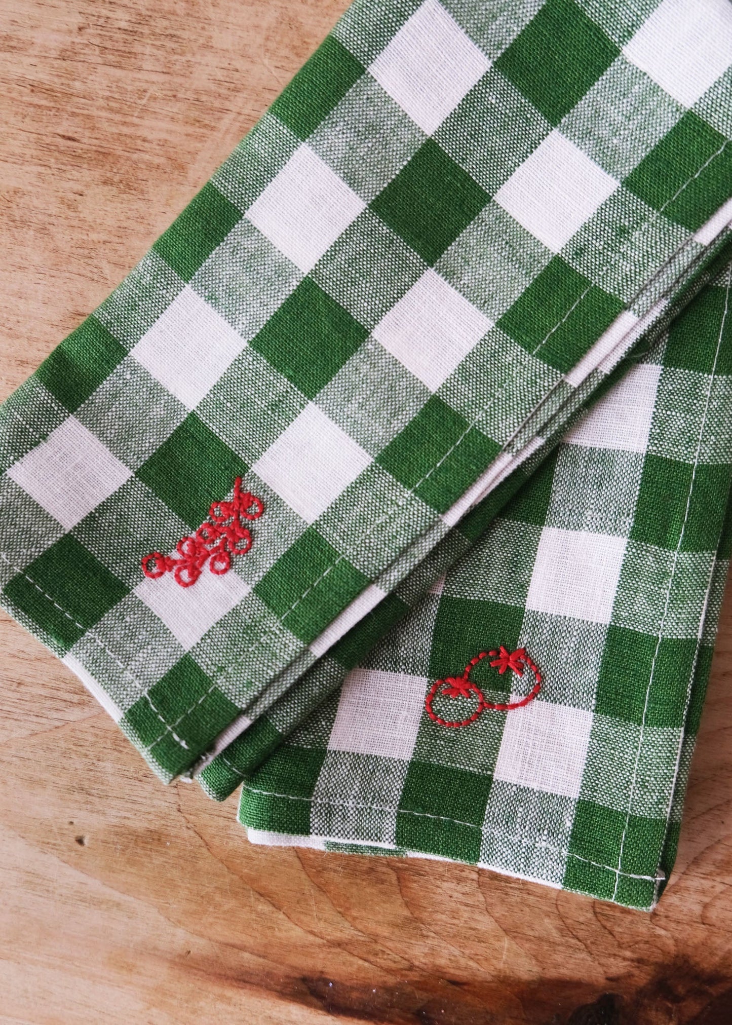 Gingham Tomato Napkin Set of 2