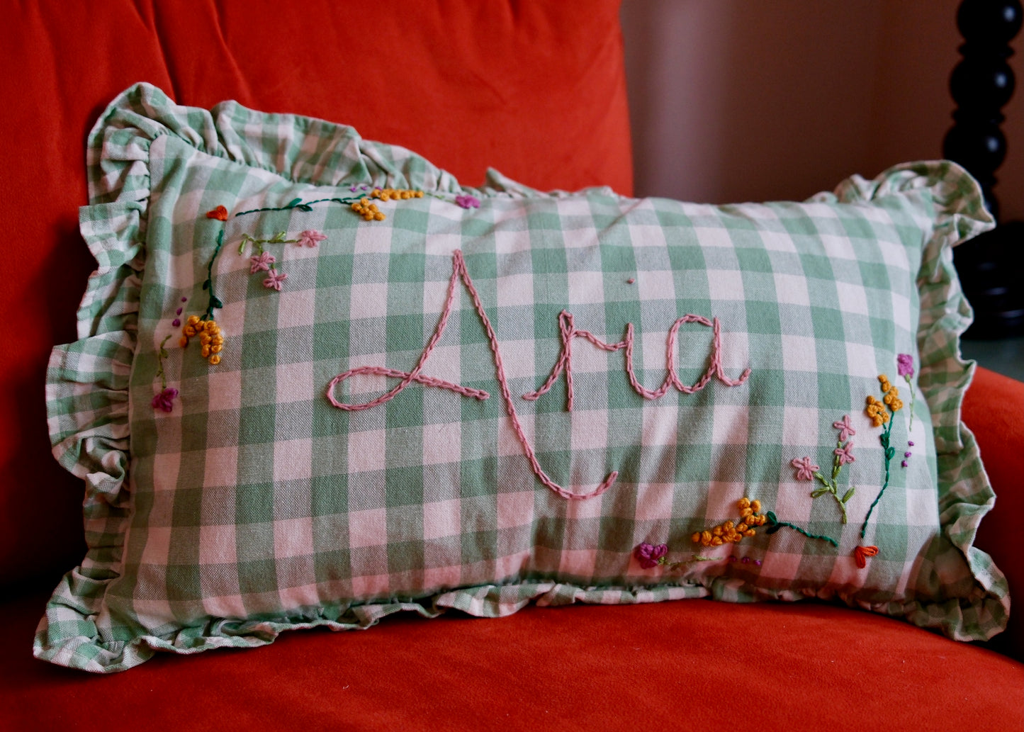 'Made for Makerville' Embroidered Cushion