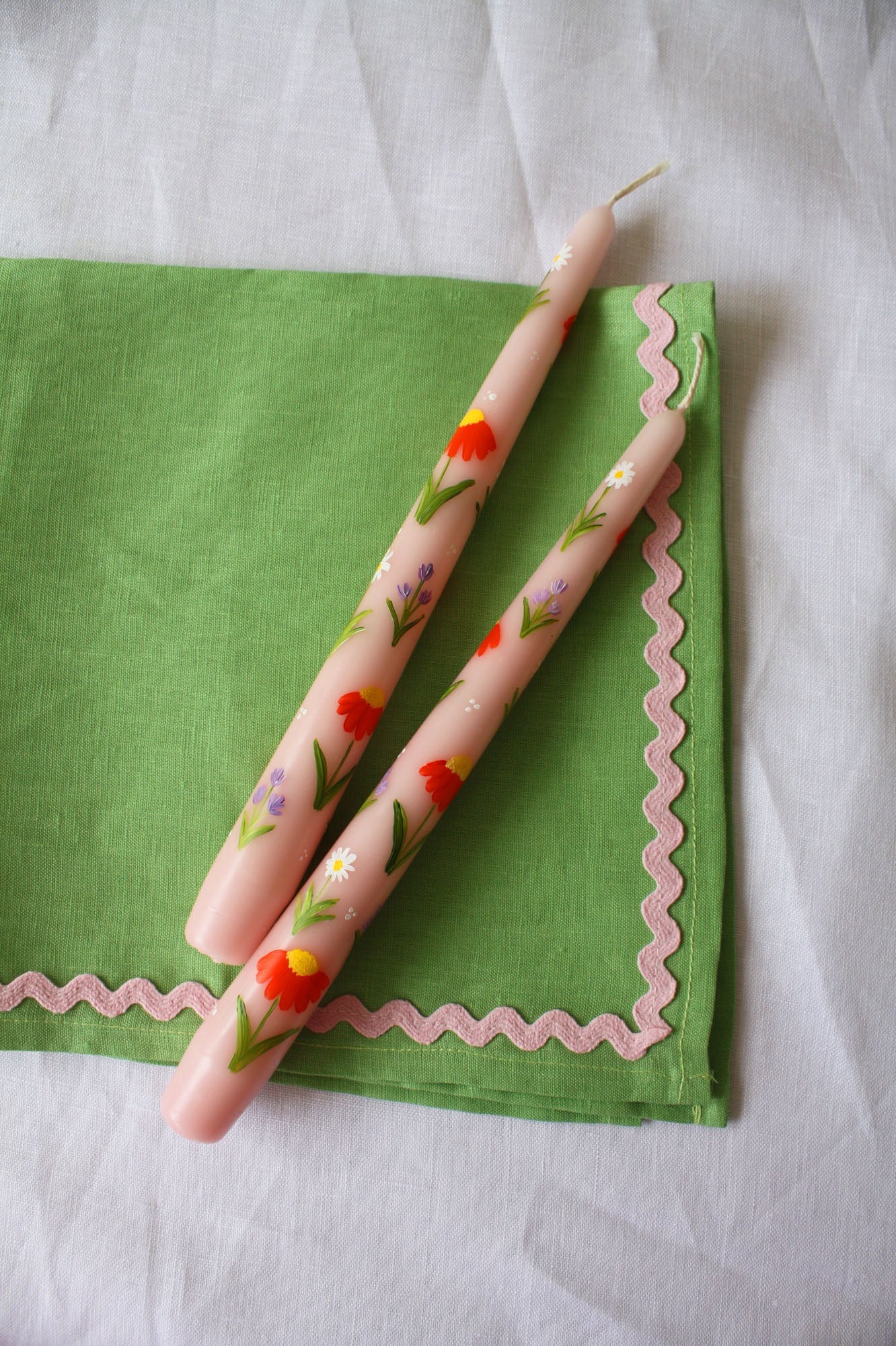 Linen Ric-Rac Napkin Set