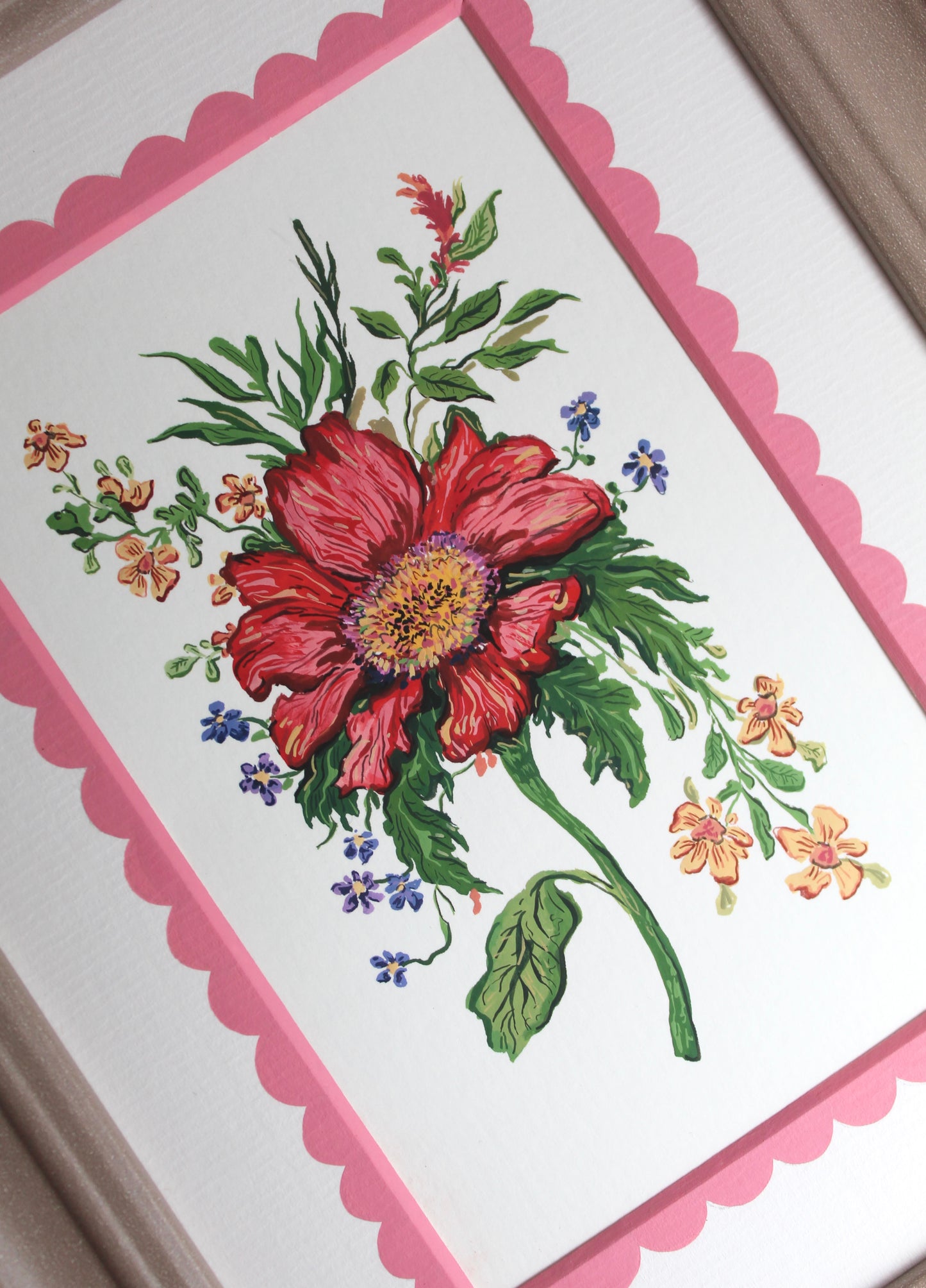Pink Hibiscus Original Art