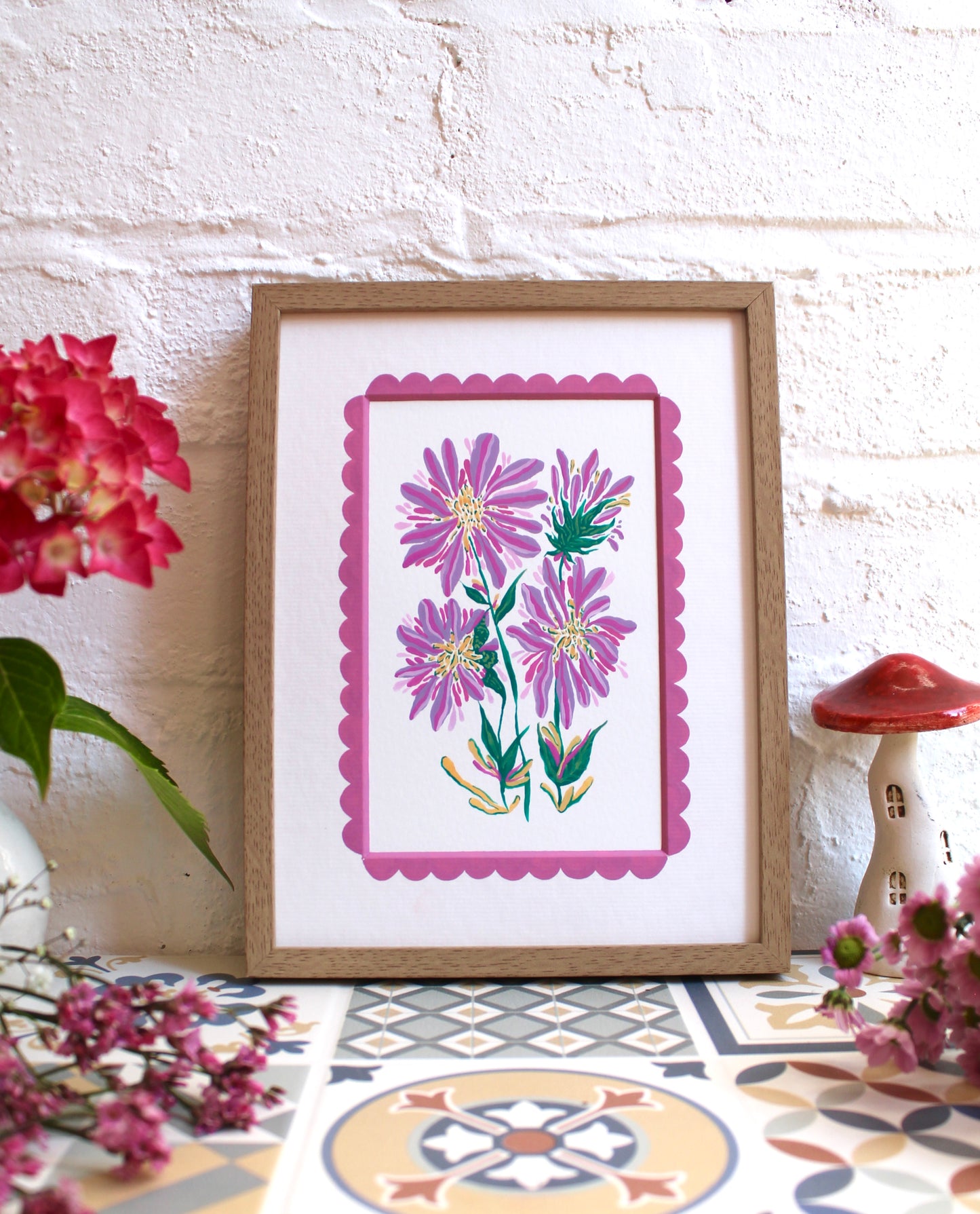 'Made for Makerville' Dahlia Original Botanical Art