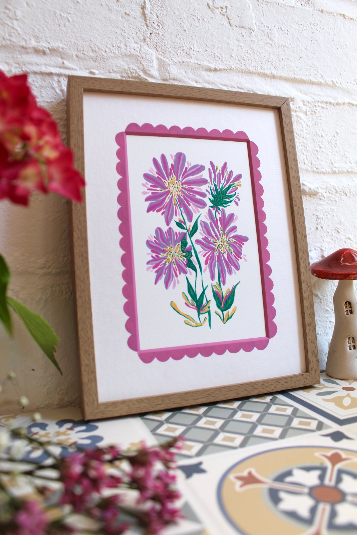 'Made for Makerville' Dahlia Original Botanical Art