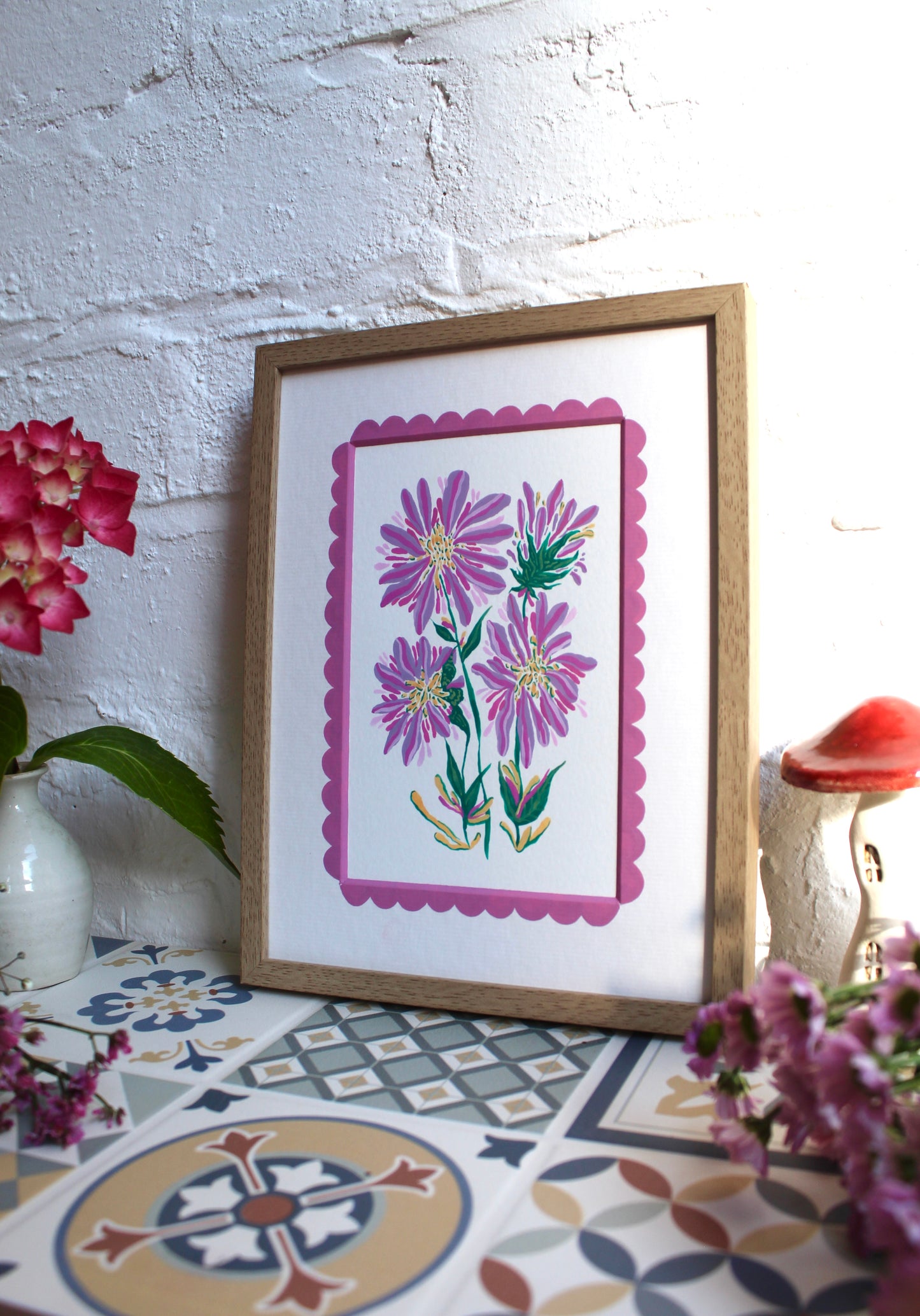 'Made for Makerville' Dahlia Original Botanical Art