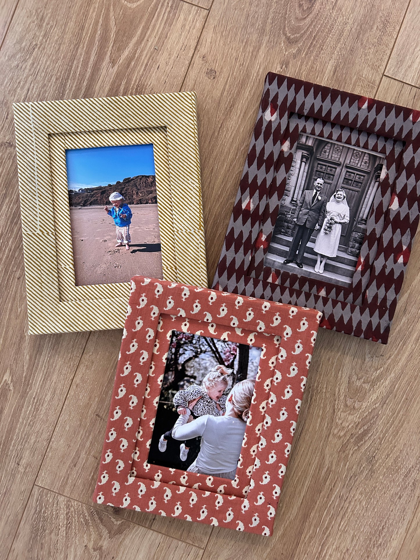Ochre Stripe Fabric Frame