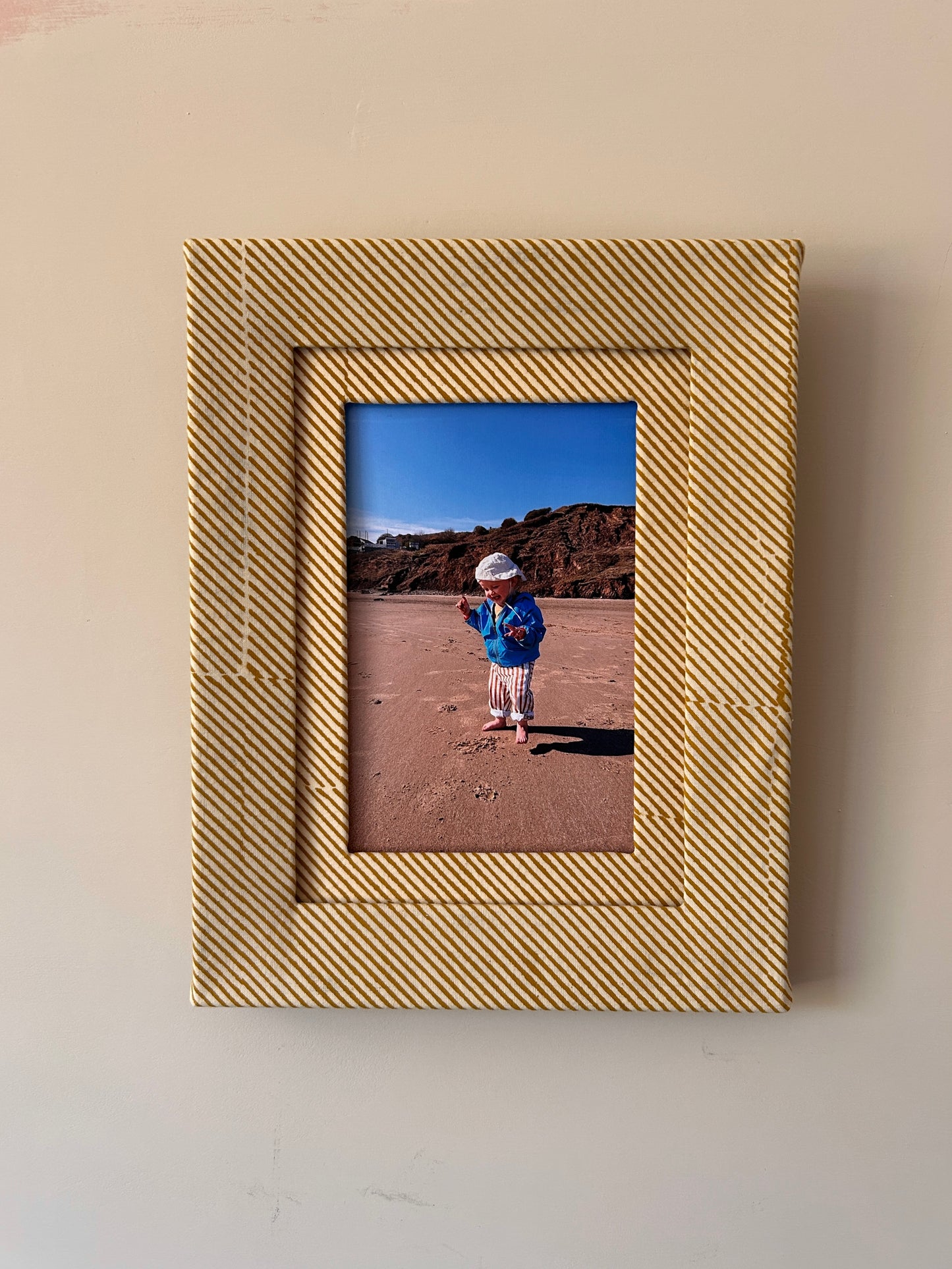 Ochre Stripe Fabric Frame