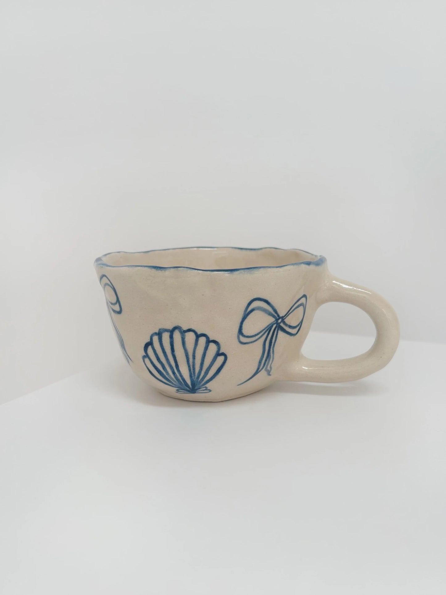 Handmade Stoneware Seashell Mug