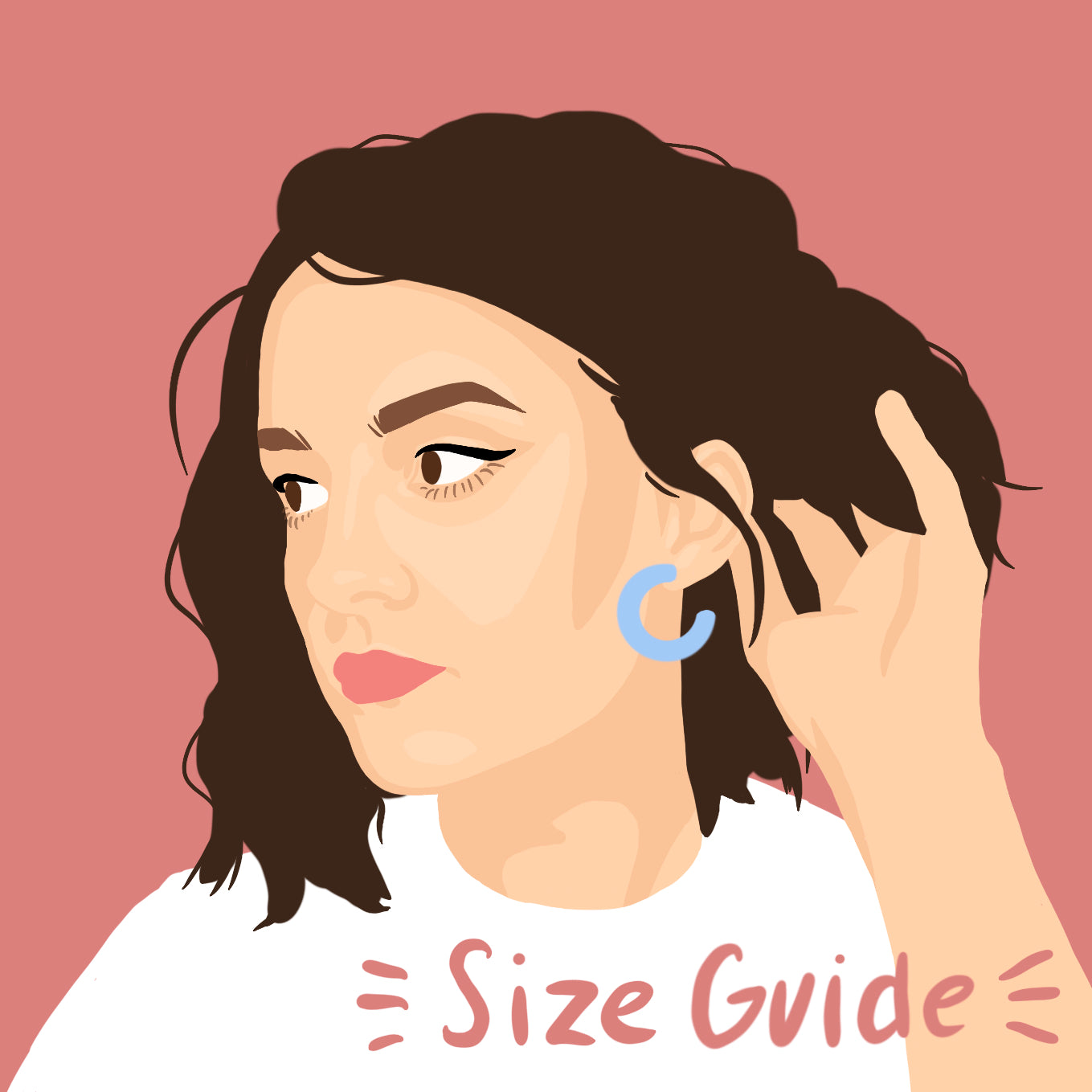 Sky Blue Midi Hoops