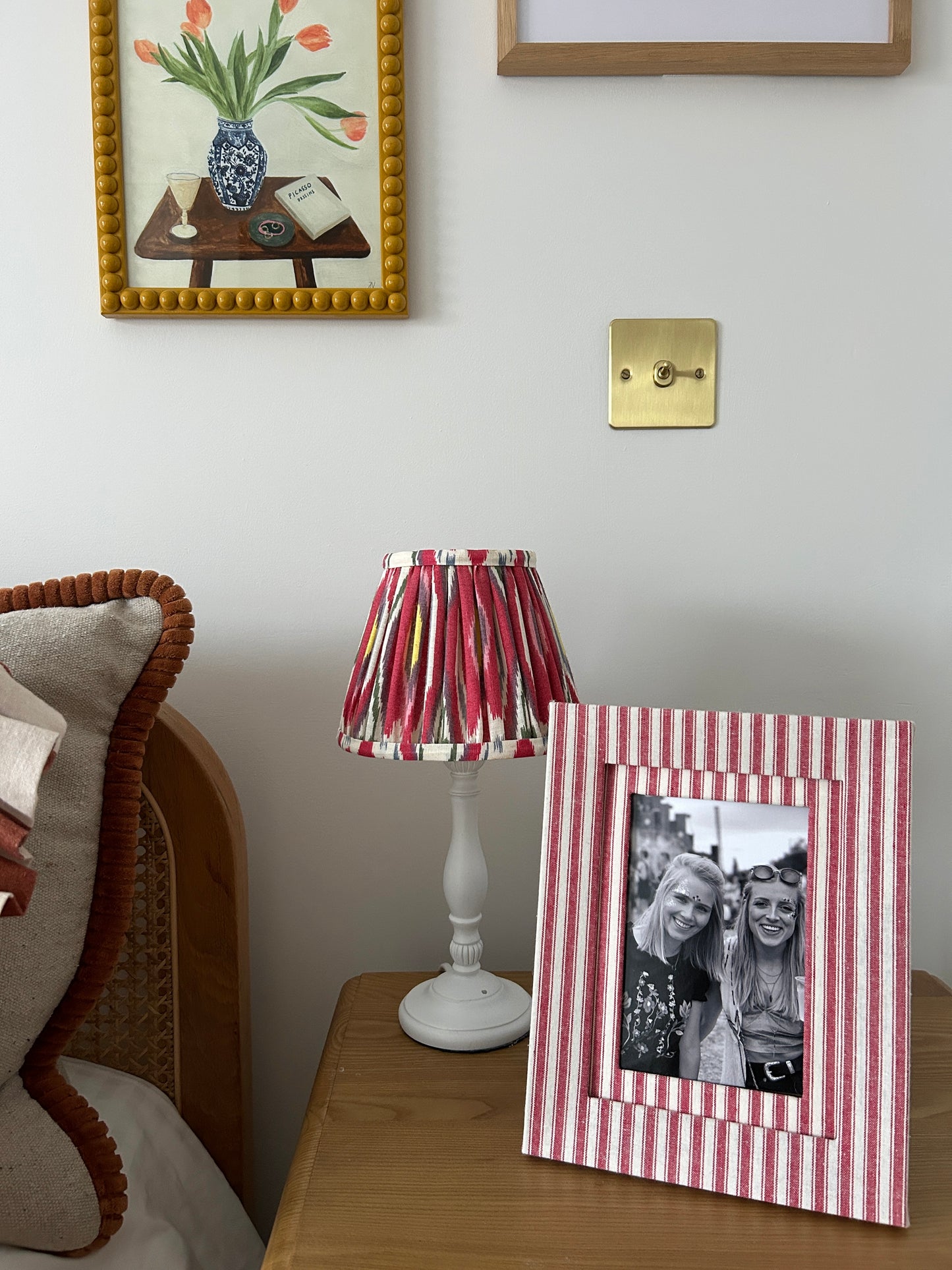 Red Stripe Fabric Frame
