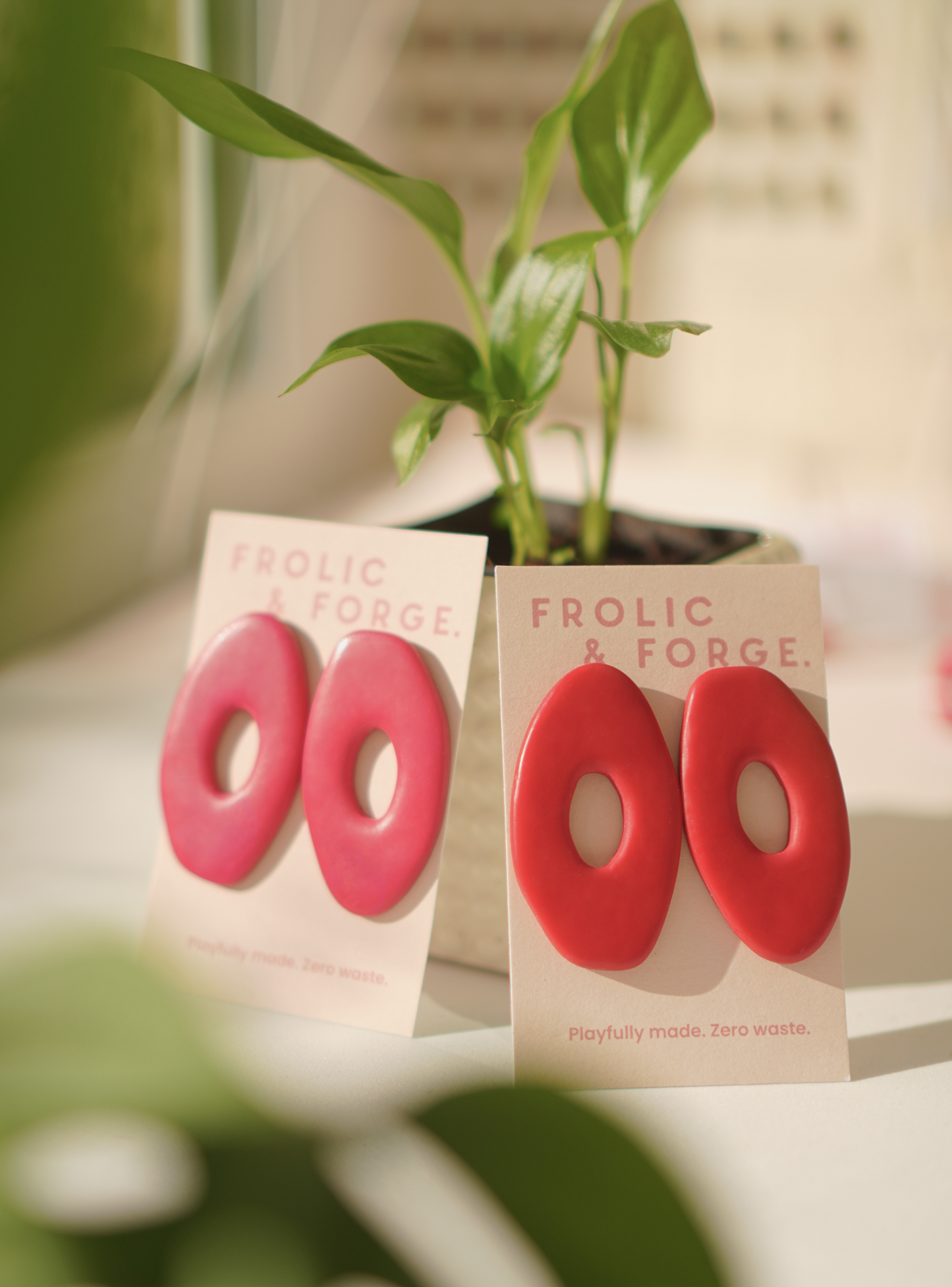 'Made for Makerville' Raspberry Pink Saige Earrings