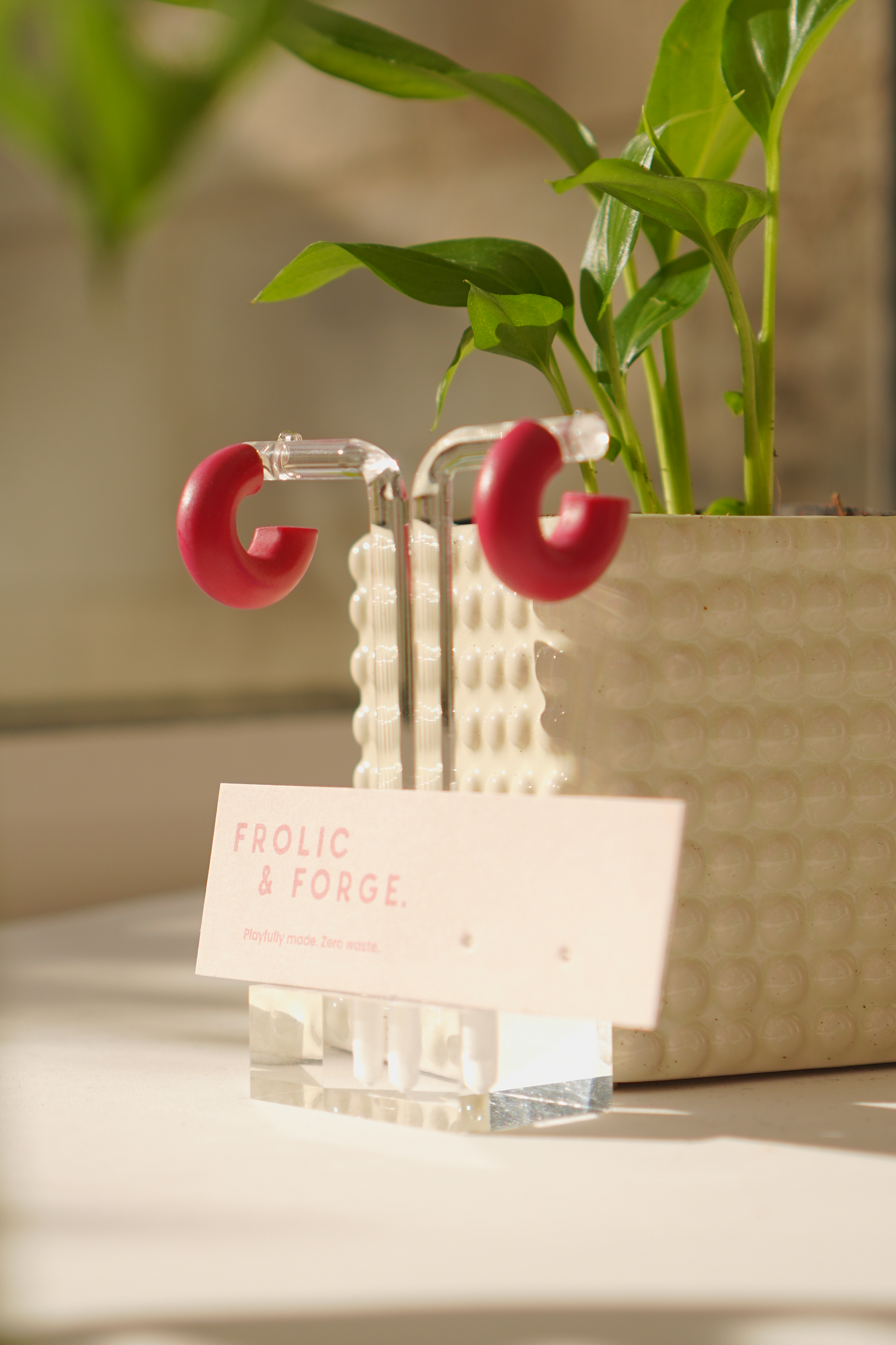 Classic Red Mini Hoops