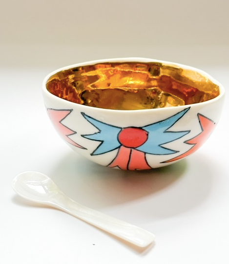 Clashing Ribbons Salt Cellar