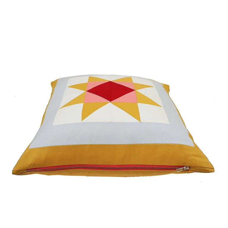 Warm Hearth Patchwork Cushion