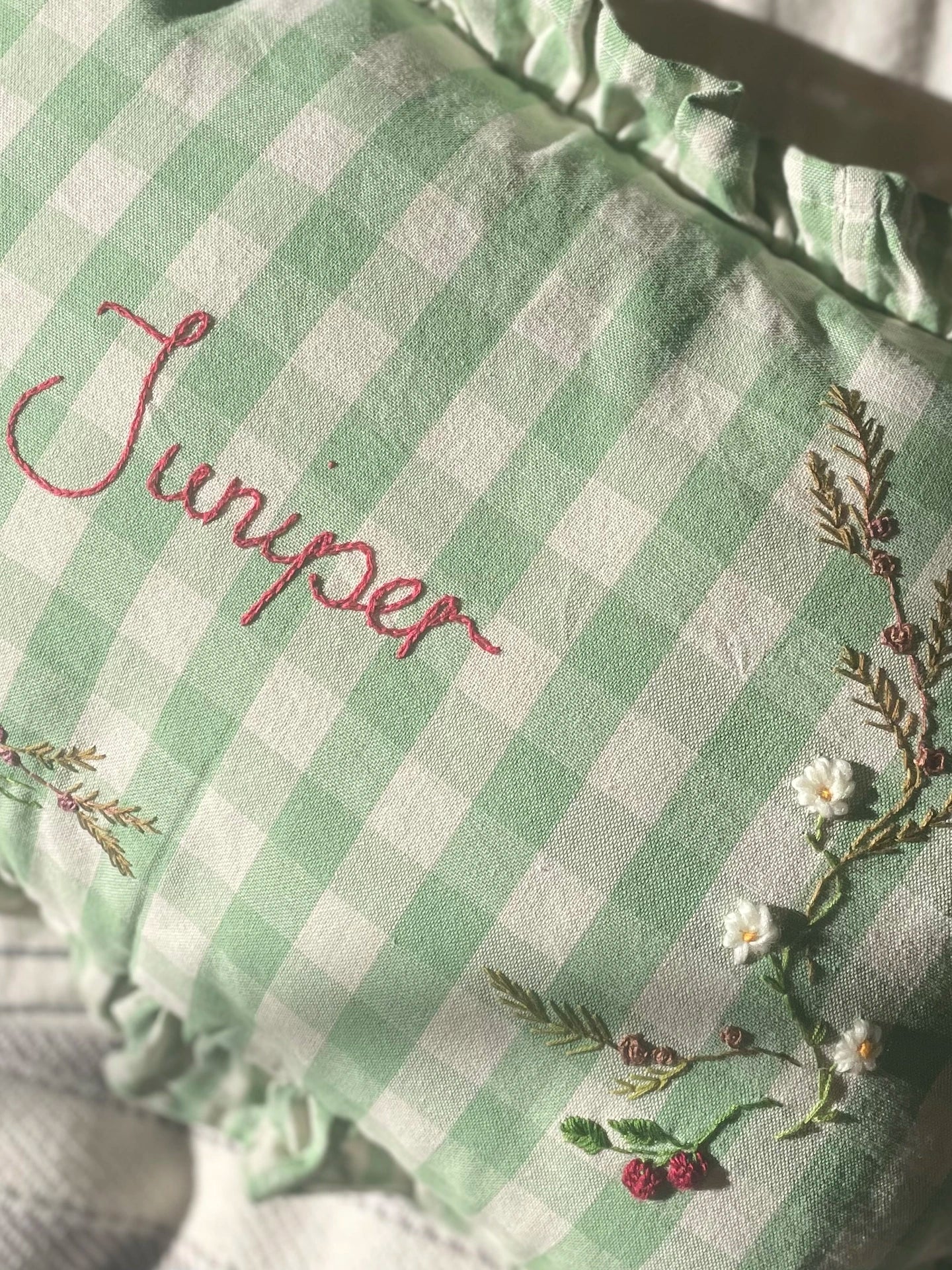 'Made for Makerville' Embroidered Cushion