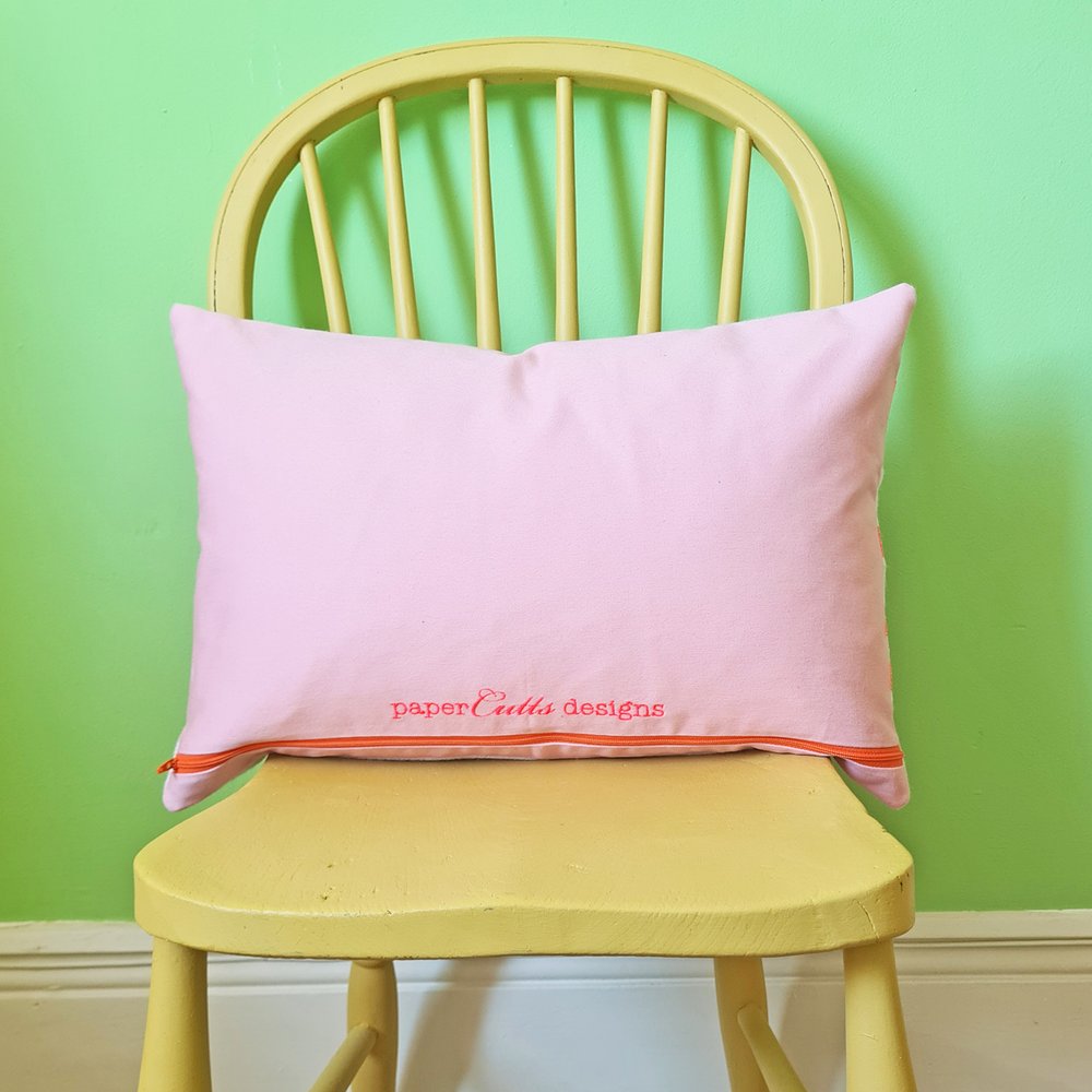 Hand Dyed Embroidered Cushion
