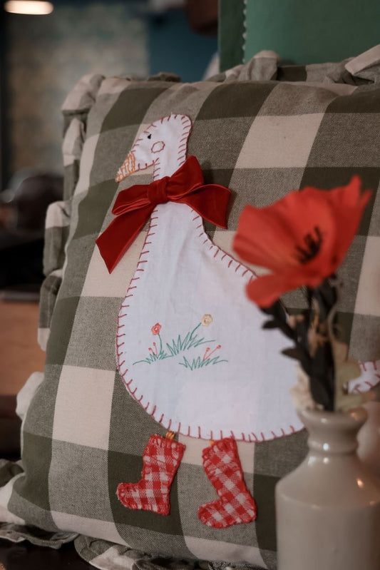 Appliqué Duck Cushion