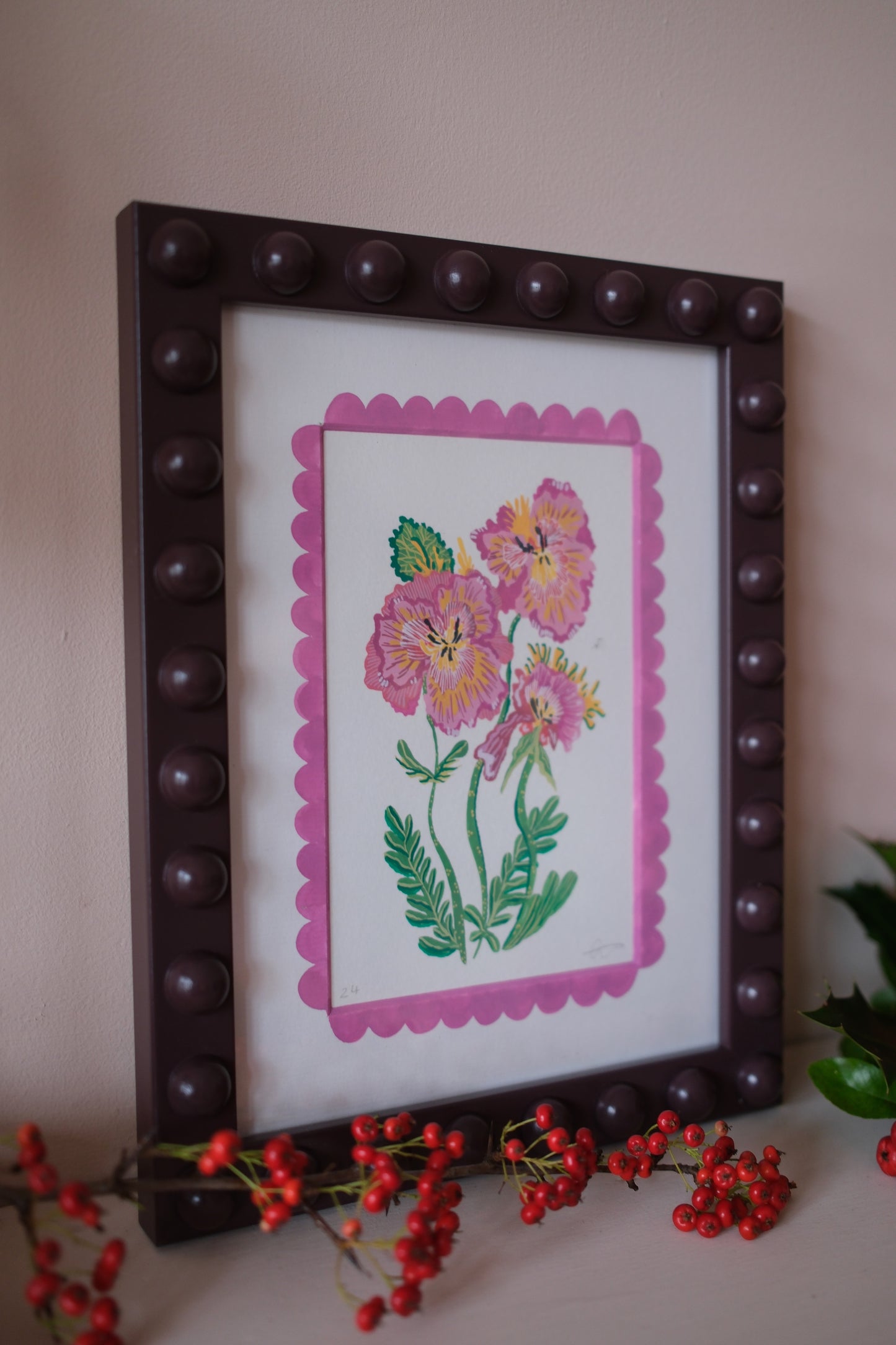 Pansy Framed Original Art