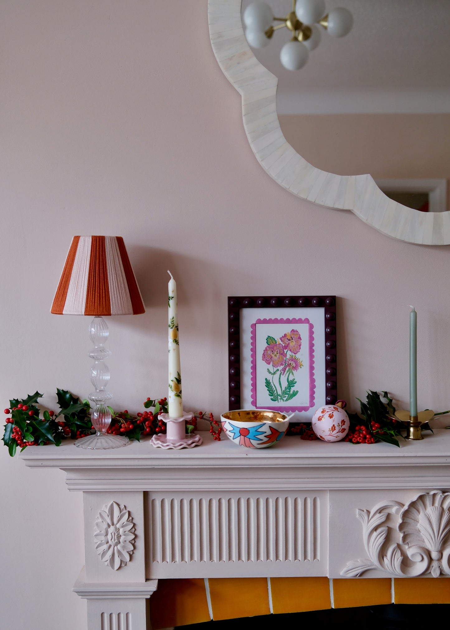 Golden Pear & Poinsettia Candle