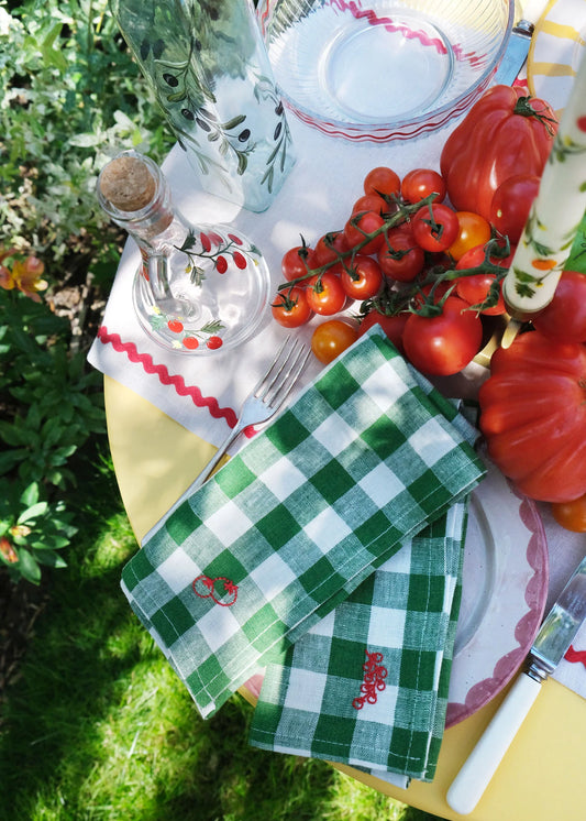 Gingham Tomato Napkin Set of 2