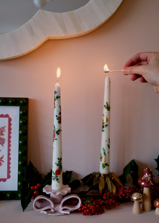 Golden Pear & Poinsettia Candle