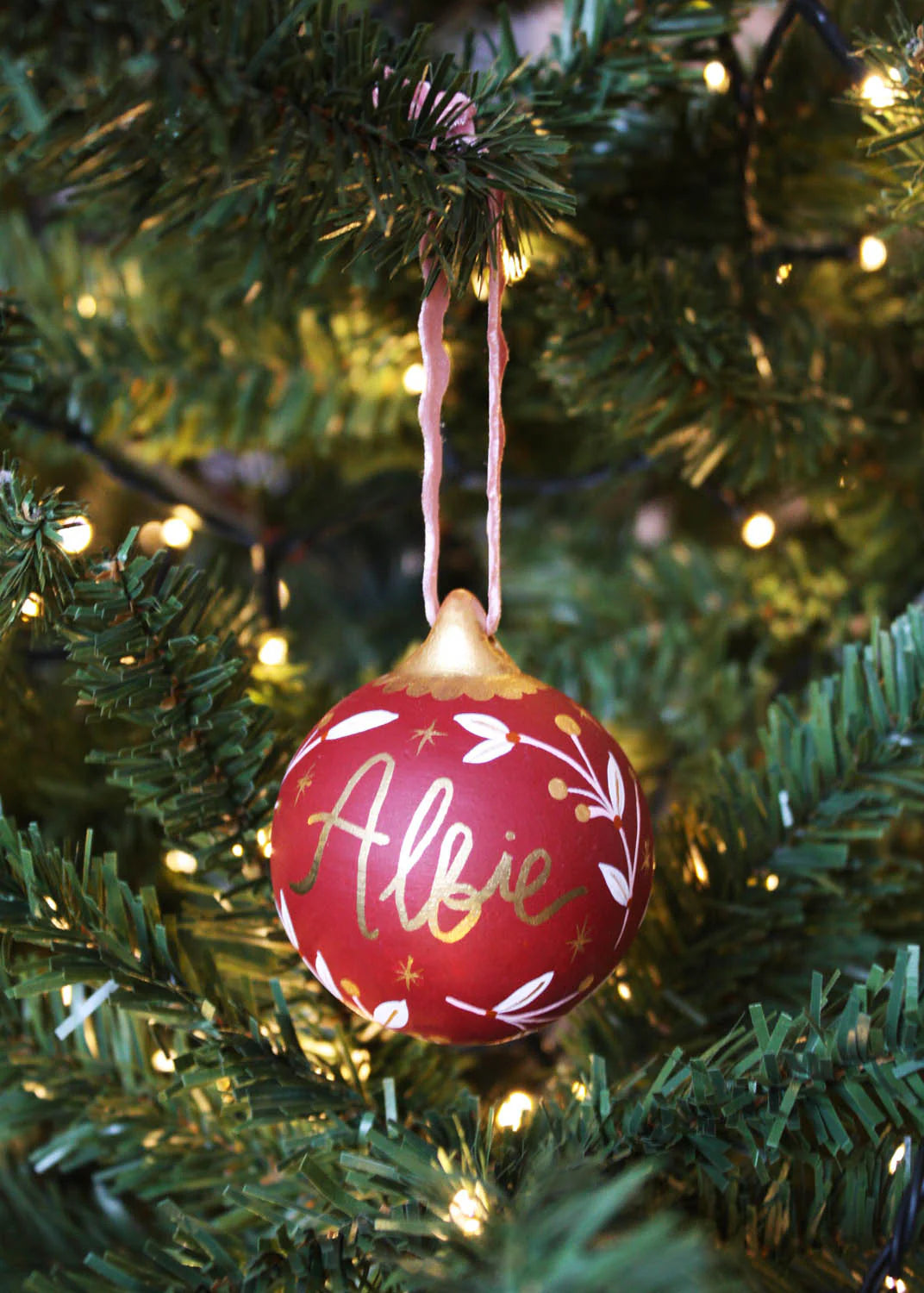 Hand Painted Personalised Ceramic Bauble