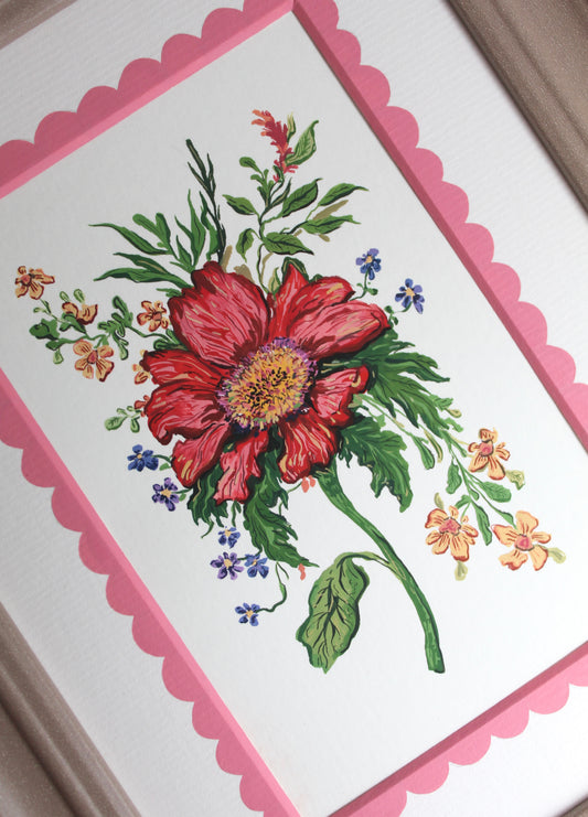 Pink Hibiscus Original Art