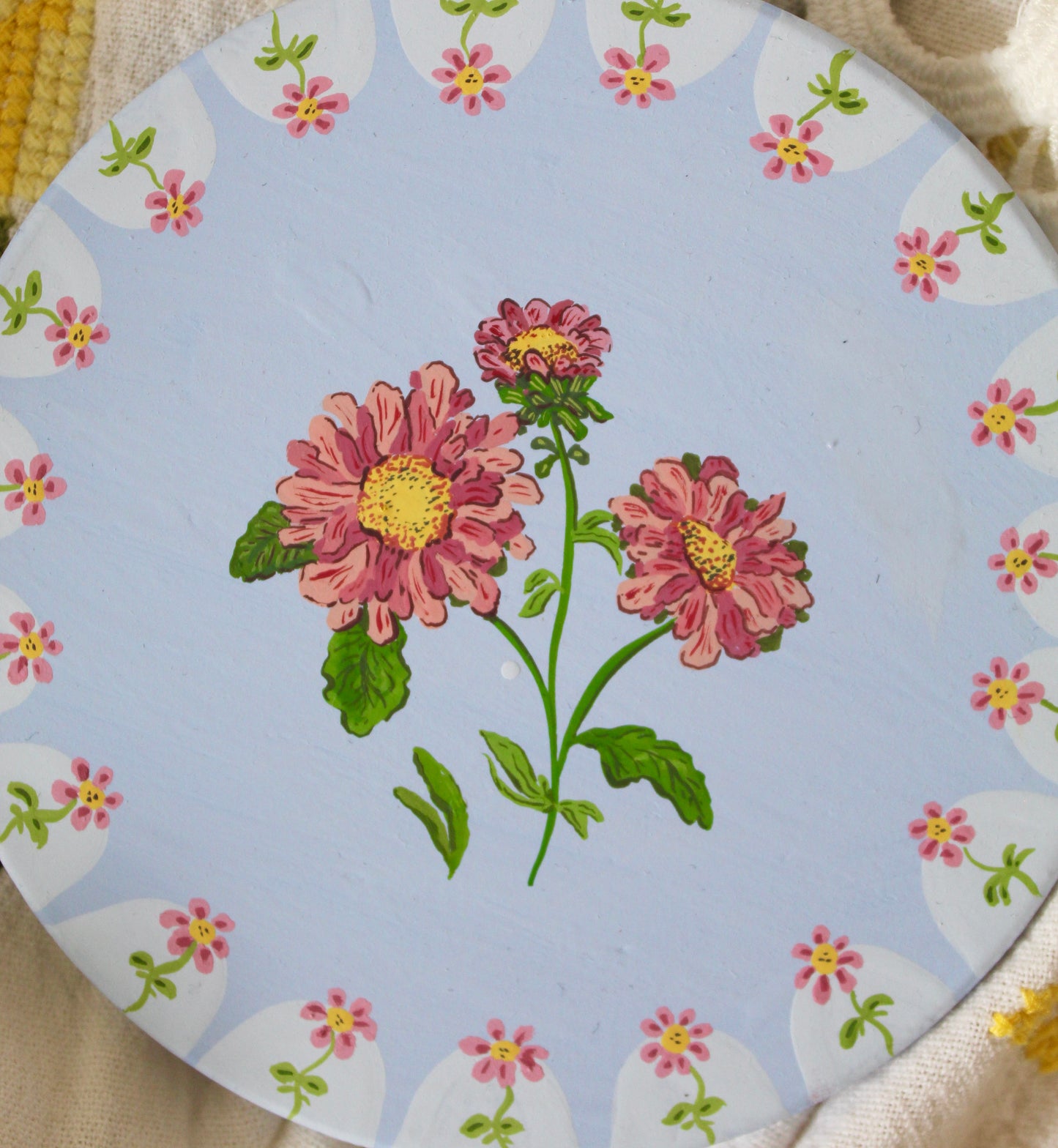 Pink Zinnia Tile