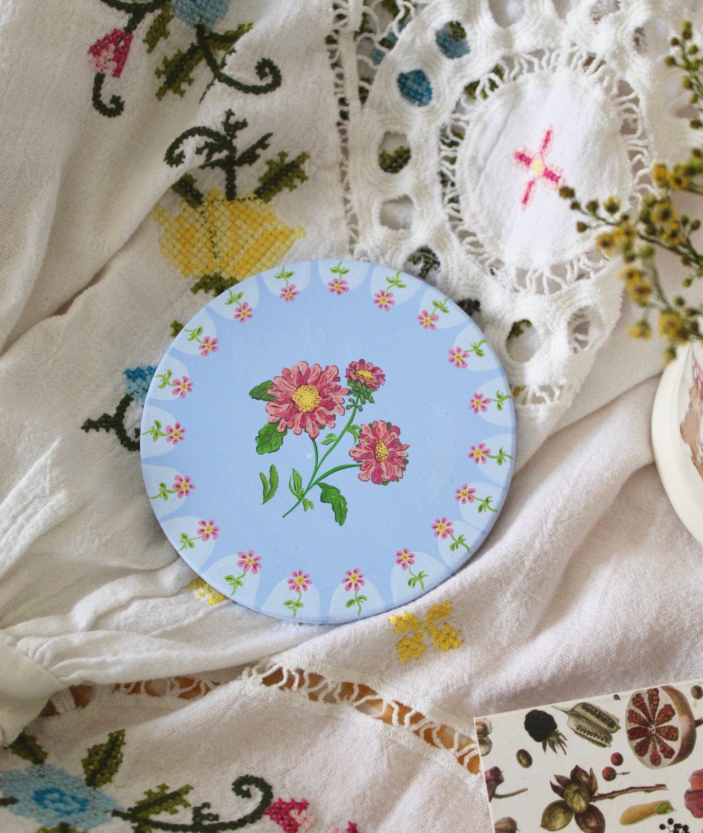 Pink Zinnia Tile
