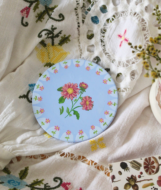 Pink Zinnia Tile