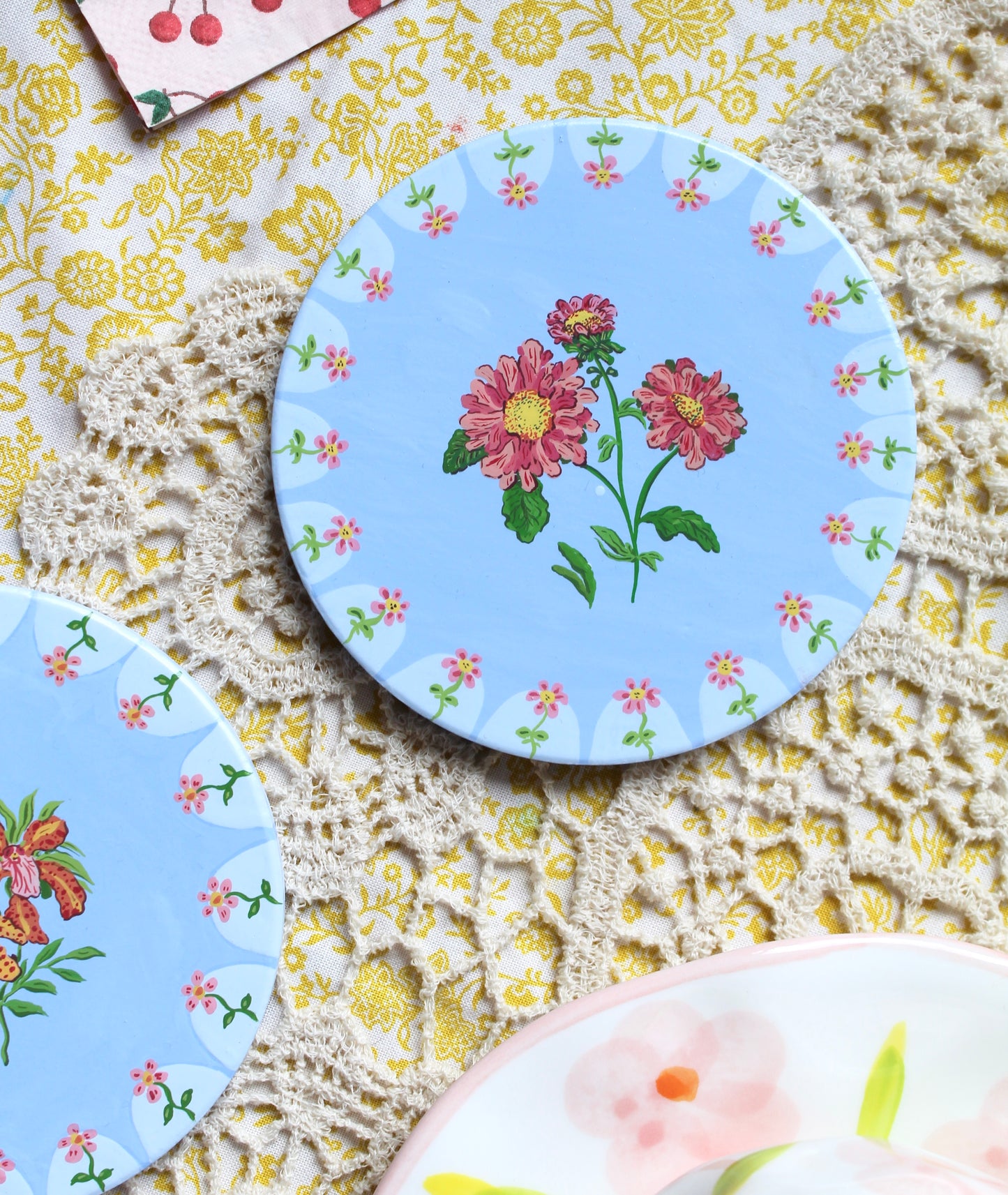 Pink Zinnia Tile
