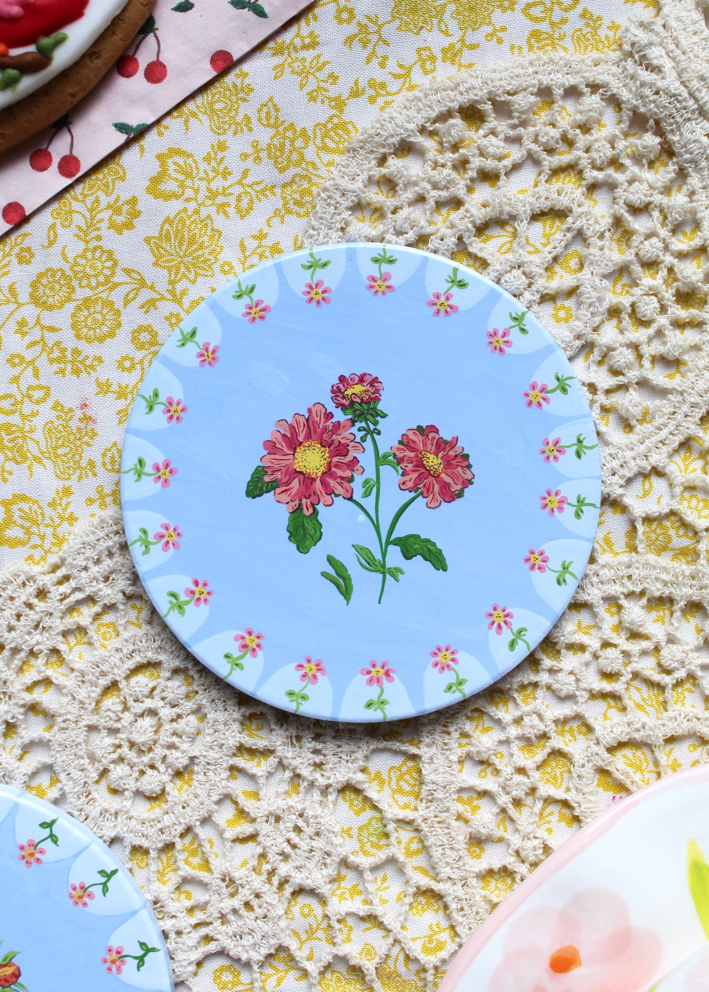 Pink Zinnia Tile