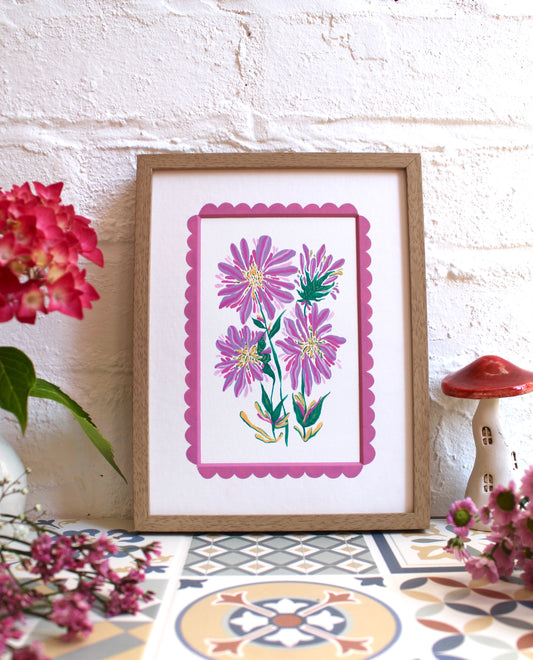 'Made for Makerville' Dahlia Original Botanical Art