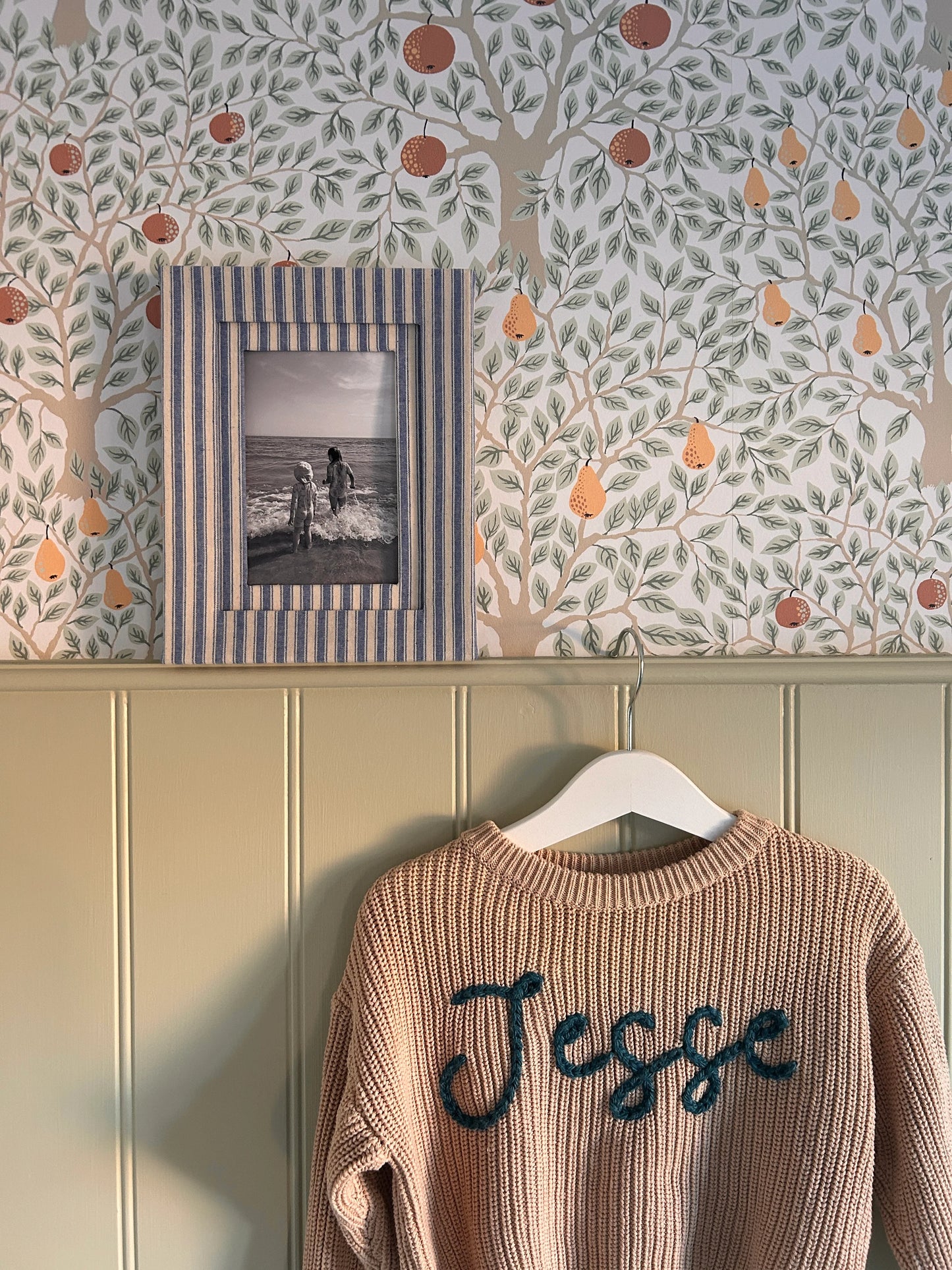 Blue Stripe Fabric Frame