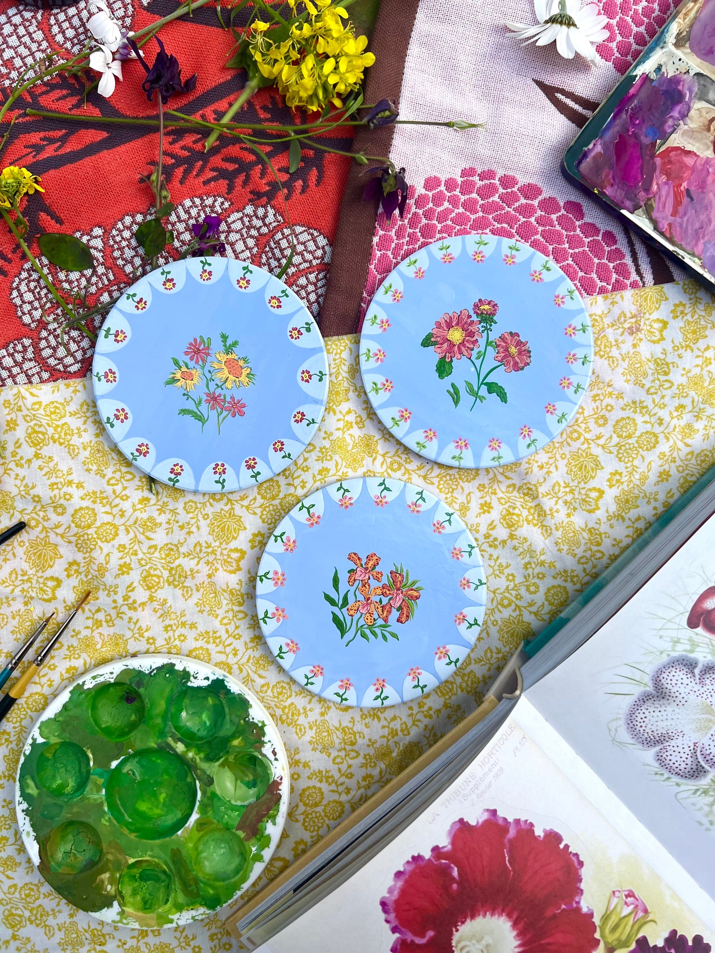 Pink Zinnia Tile