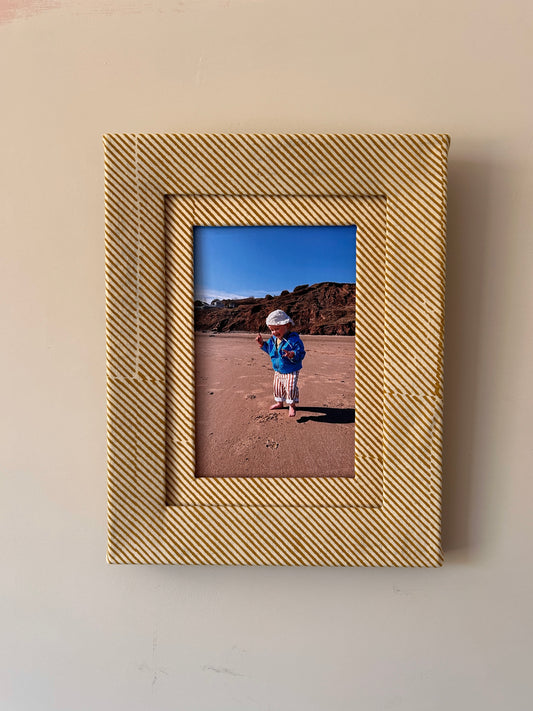 Ochre Stripe Fabric Frame