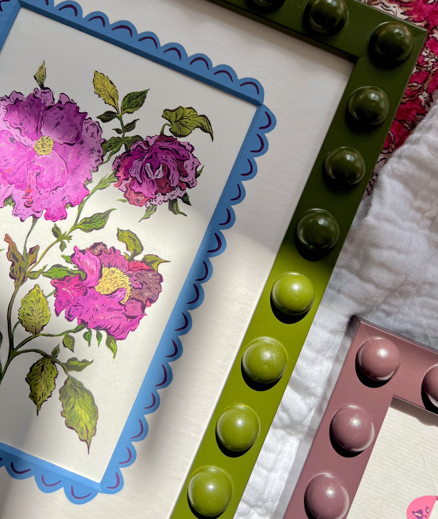 Hollyhocks Original Art