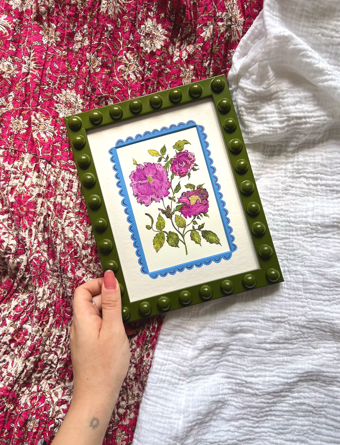 Hollyhocks Original Art