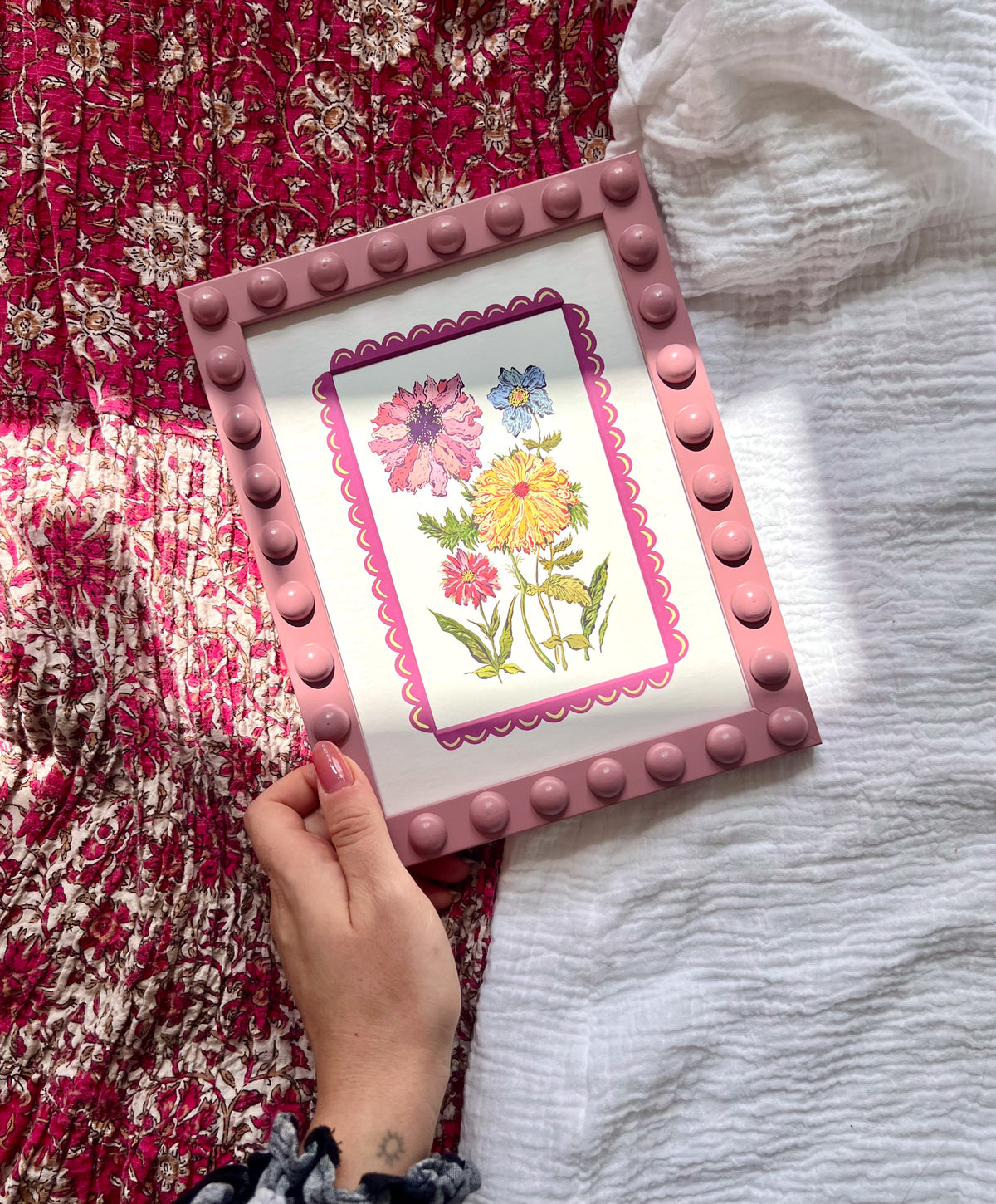 Zinnia & Wildflowers Original Art