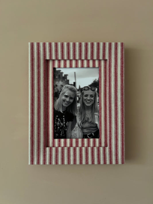 Red Stripe Fabric Frame