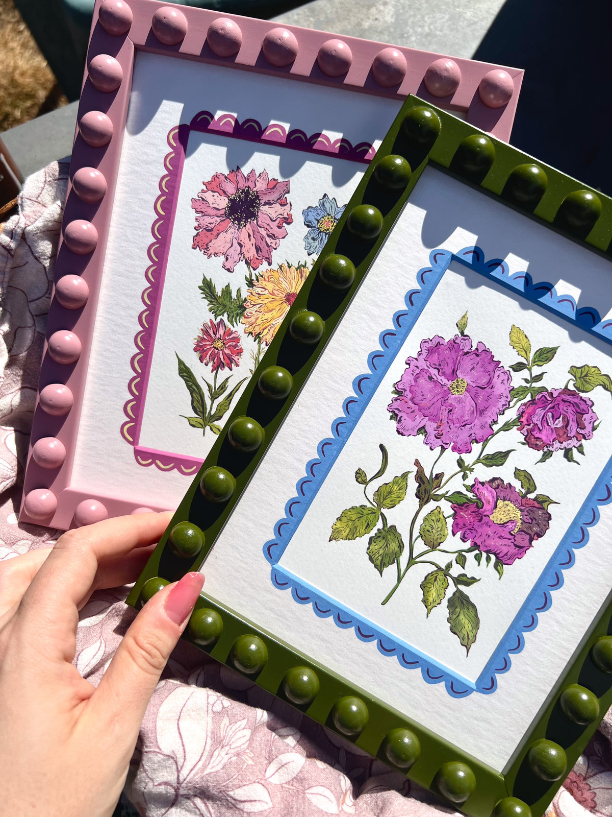 Hollyhocks Original Art