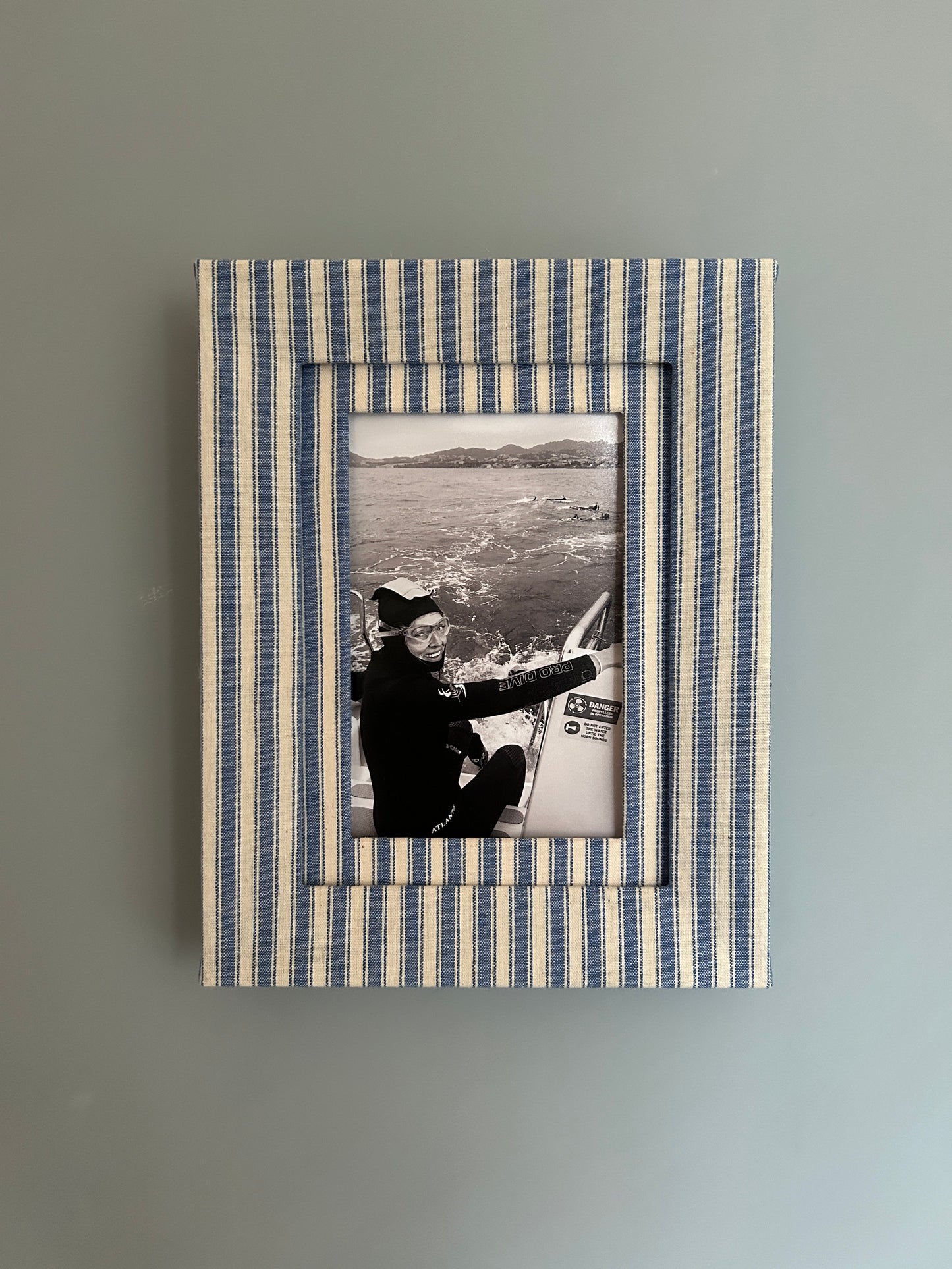 Blue Stripe Fabric Frame