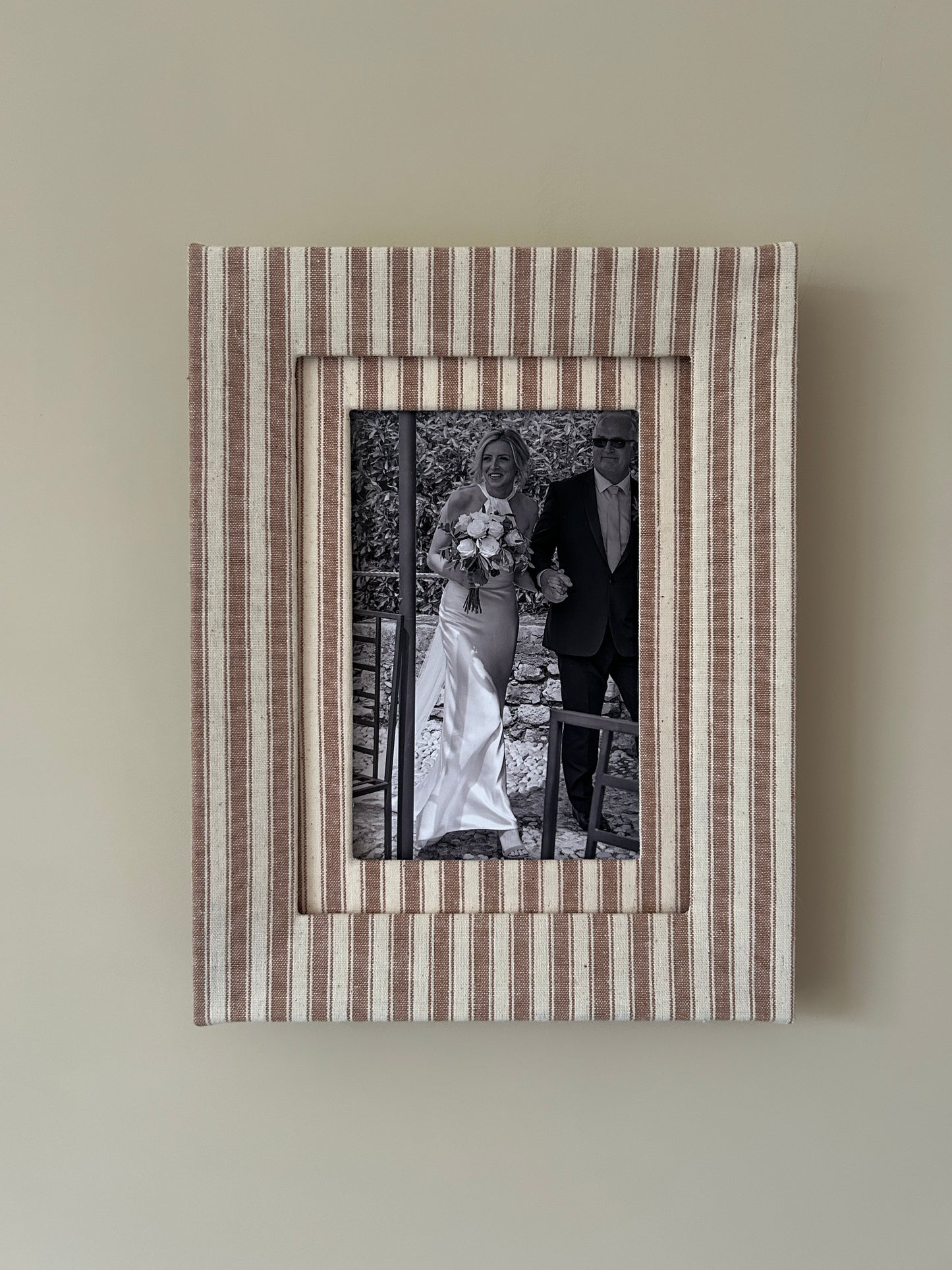 Brown Stripe Fabric Frame