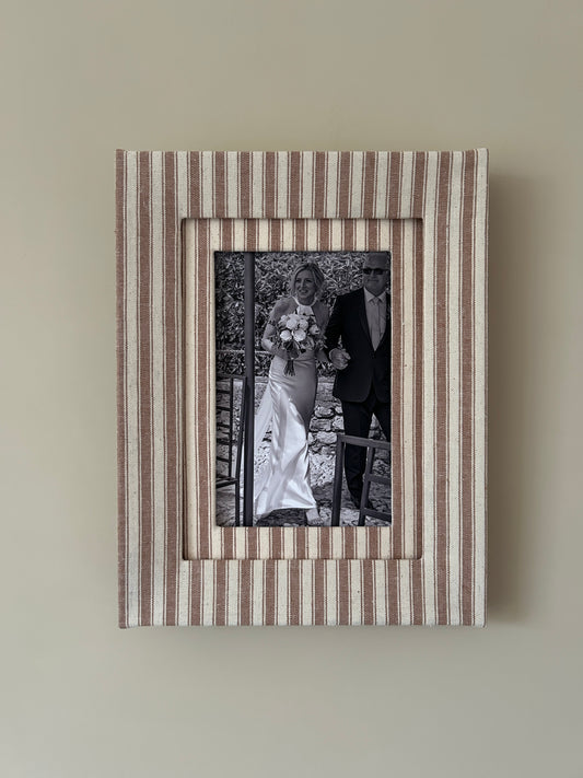 Brown Stripe Fabric Frame