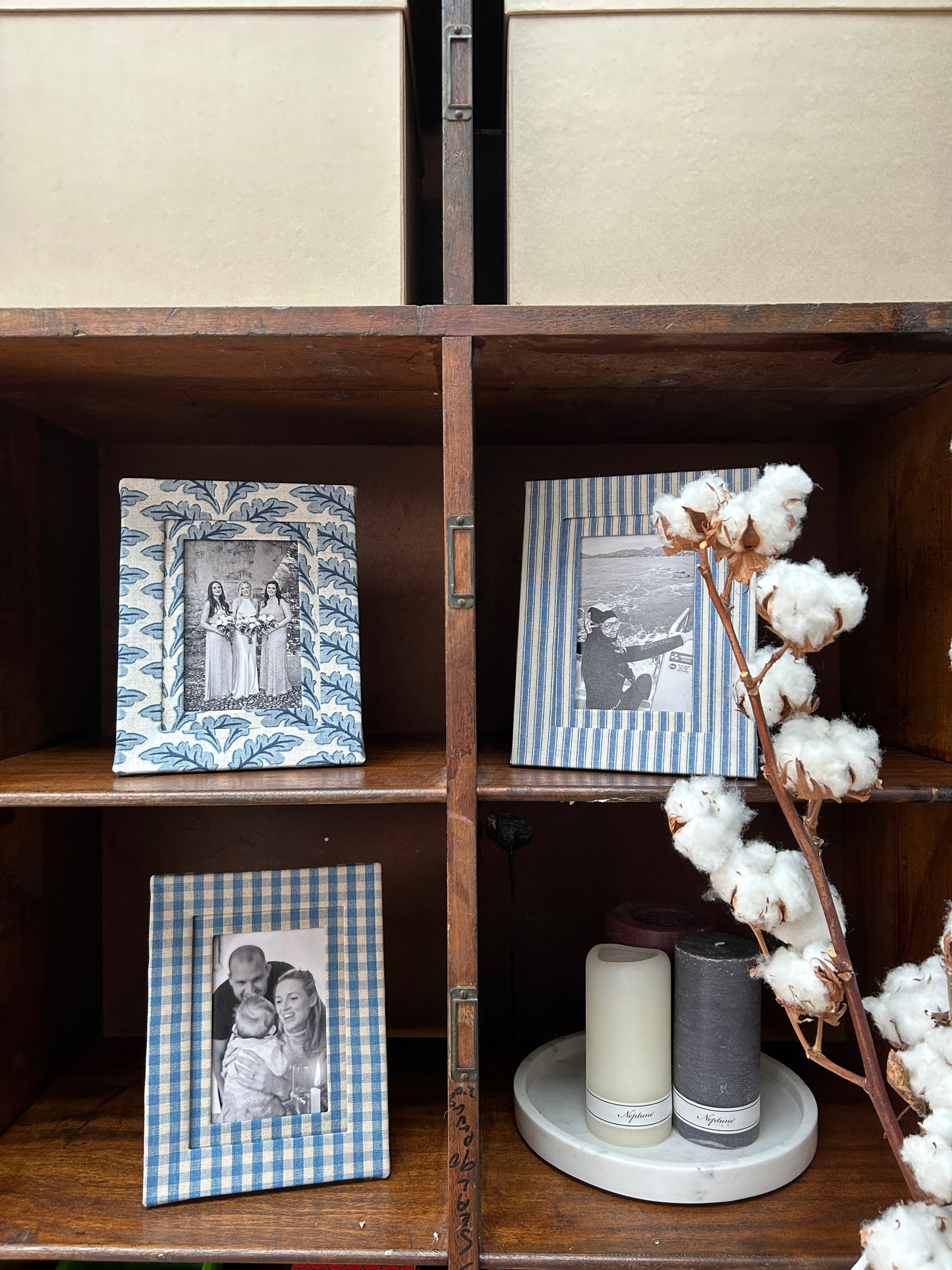 Blue Stripe Fabric Frame