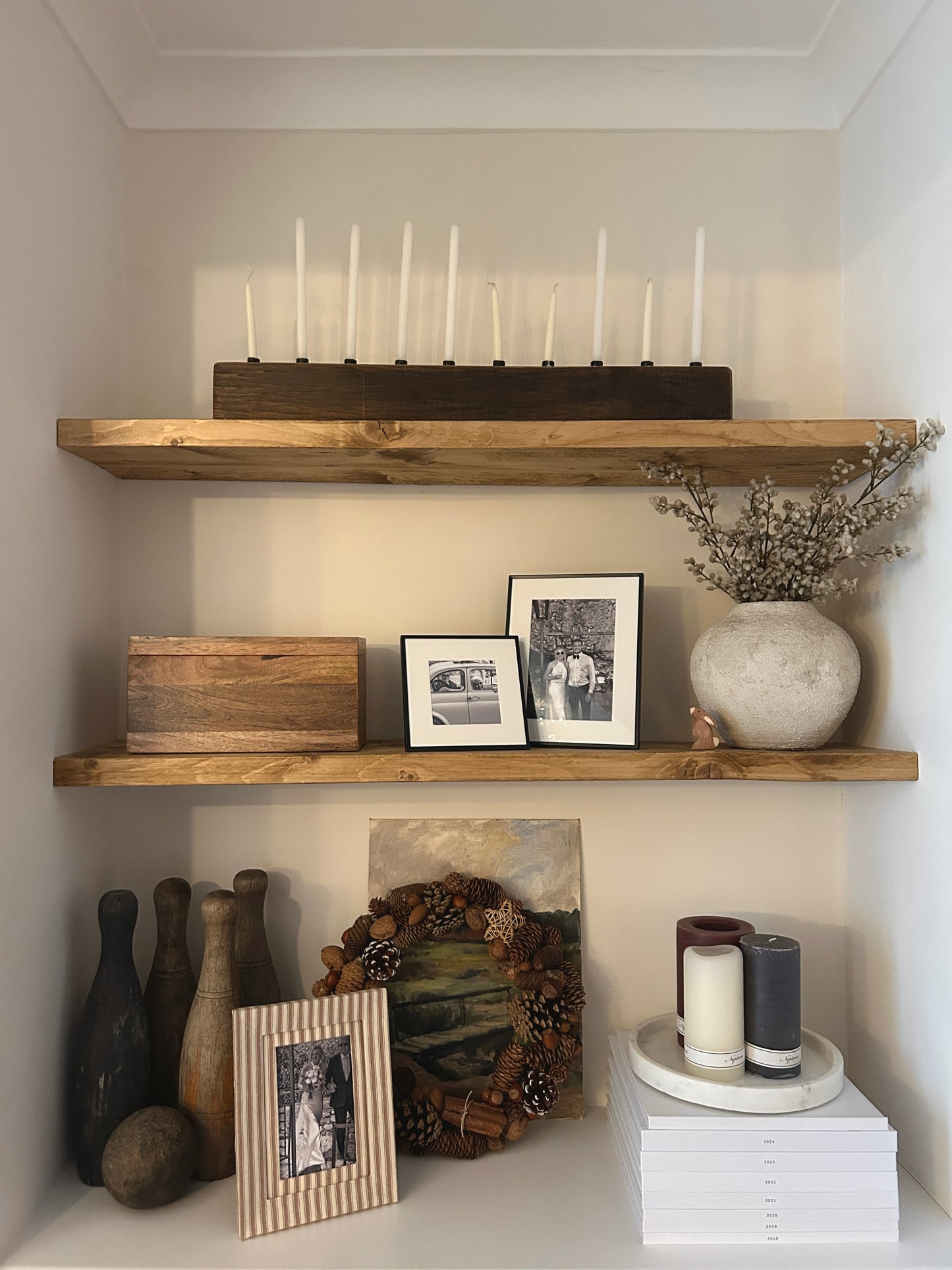 Brown Stripe Fabric Frame
