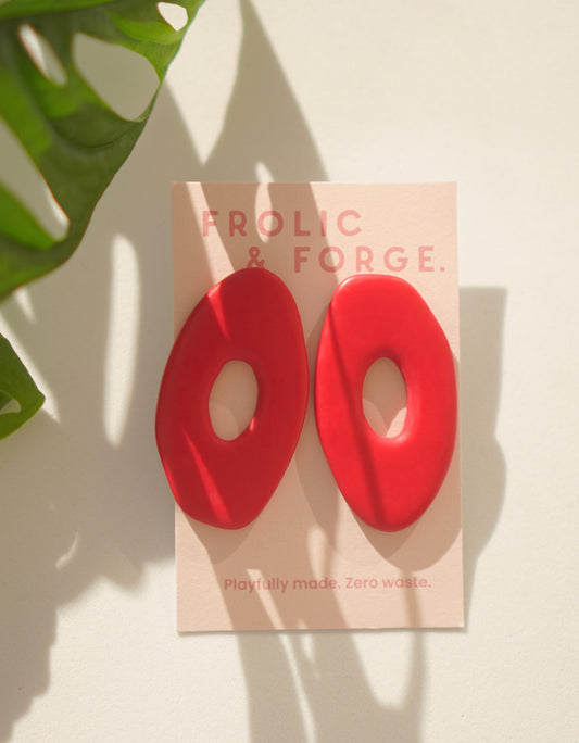 'Made for Makerville' Classic Red Saige Earrings