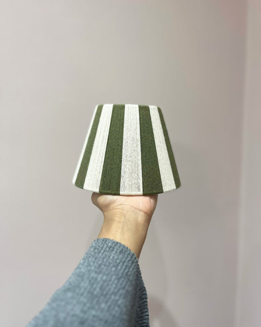 Olive Stripe Lampshade