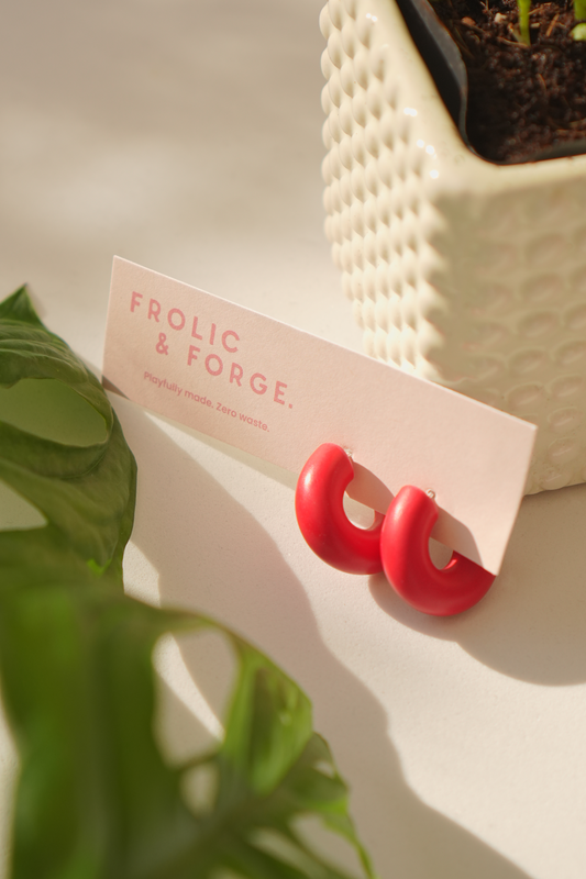 Classic Red Mini Hoops
